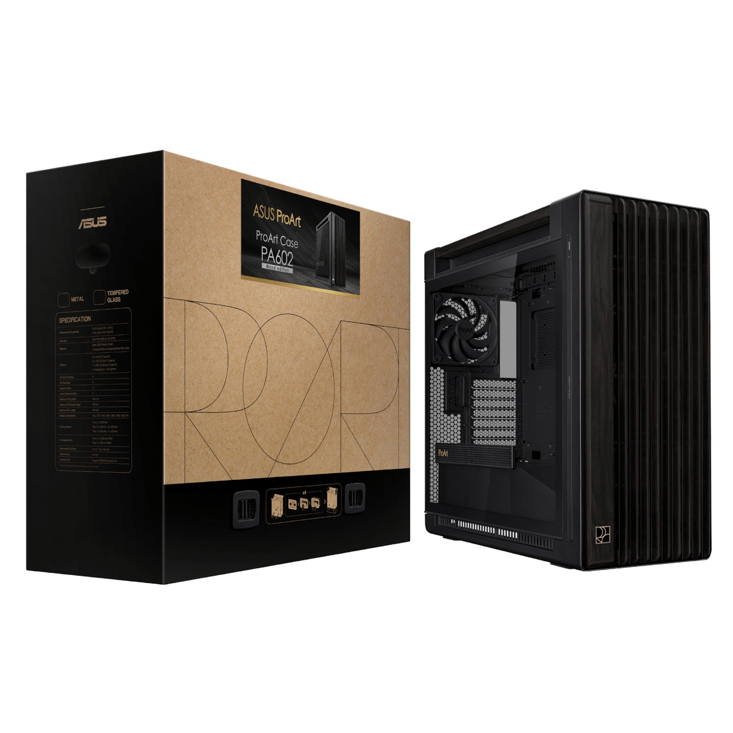 Asus ProArt PA602 Wood Edition Mid Tower ATX Chassis - Black