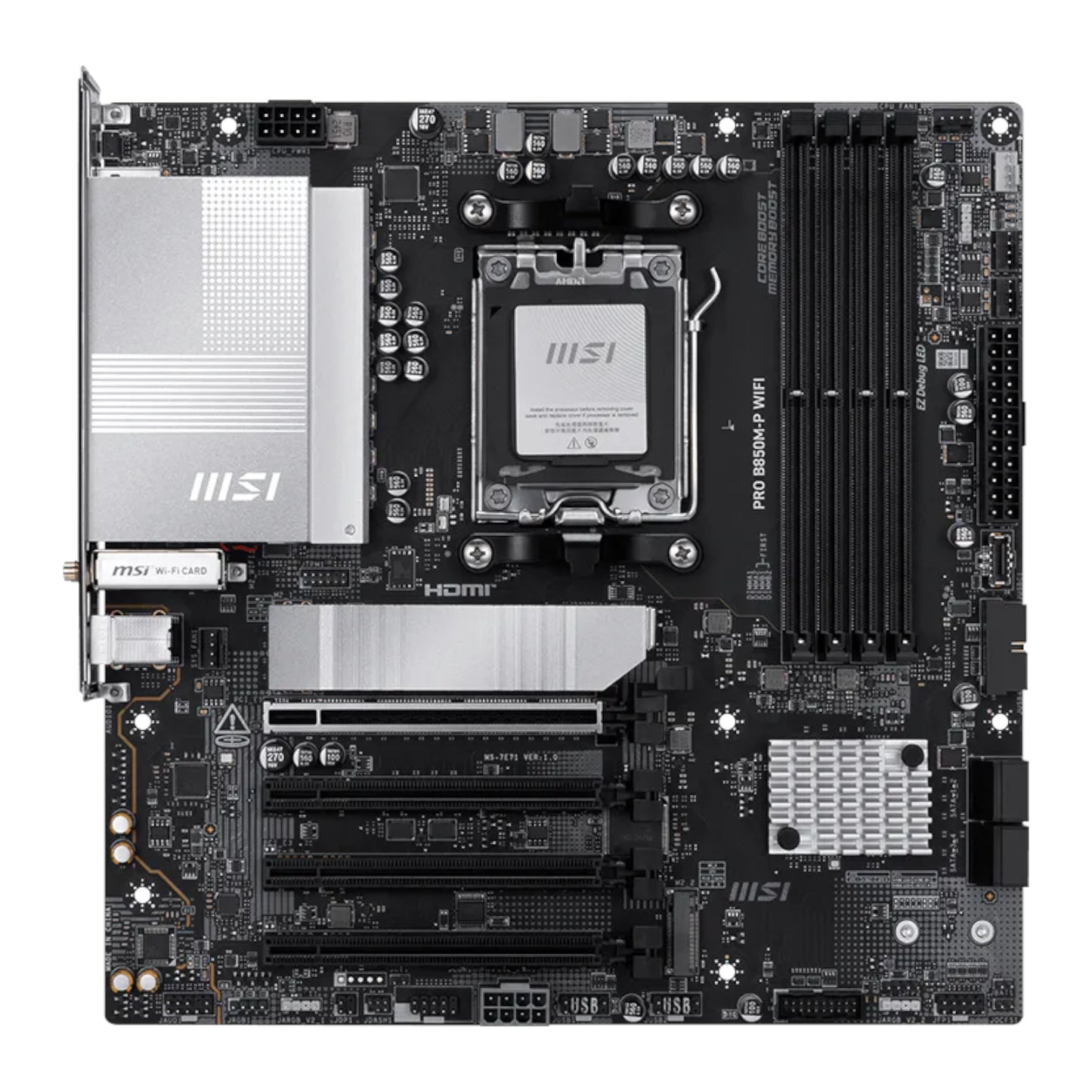 MSI PRO B850M-P WIFI AM5 mATX Motherboard