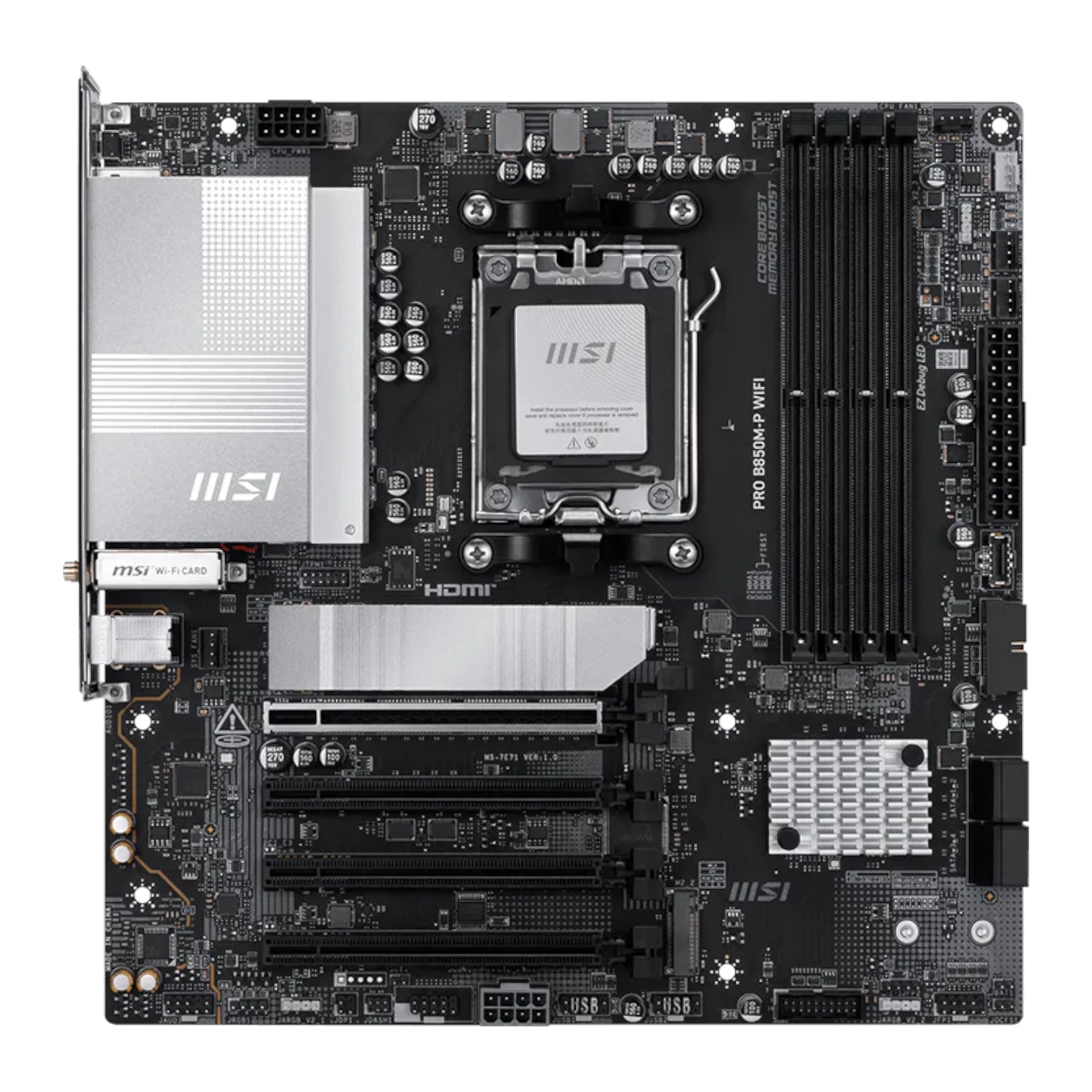 MSI PRO B850M-P WIFI AM5 mATX Motherboard