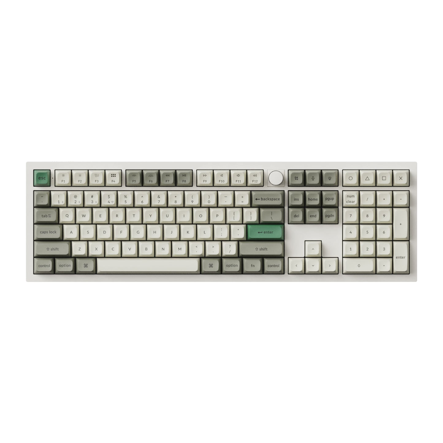 Keychron Q6 Max QMK/VIA Wireless Custom Mechanical Keyboard KSA Gateron Red Jupiter Switches - Shell White