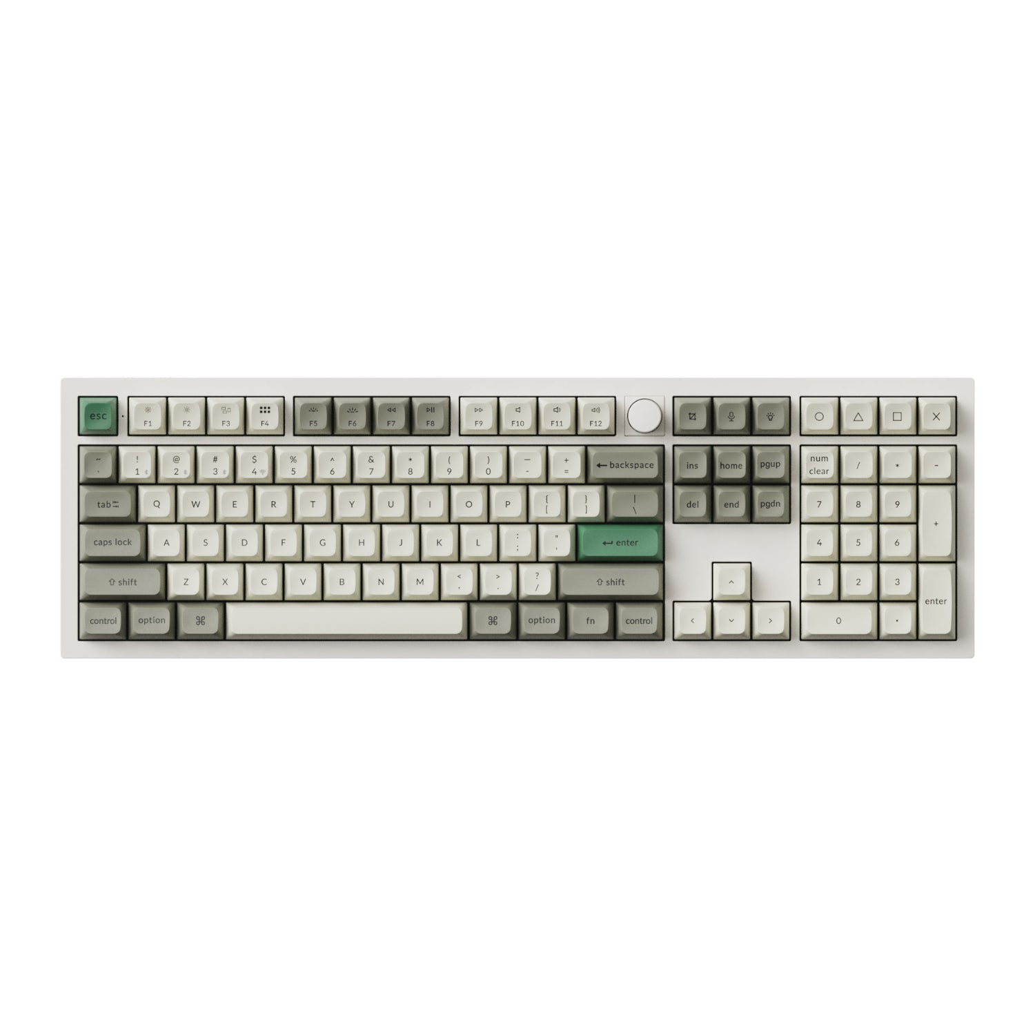 Keychron Q6 Max QMK/VIA Wireless Custom Mechanical Keyboard KSA Gateron Red Jupiter Switches - Shell White
