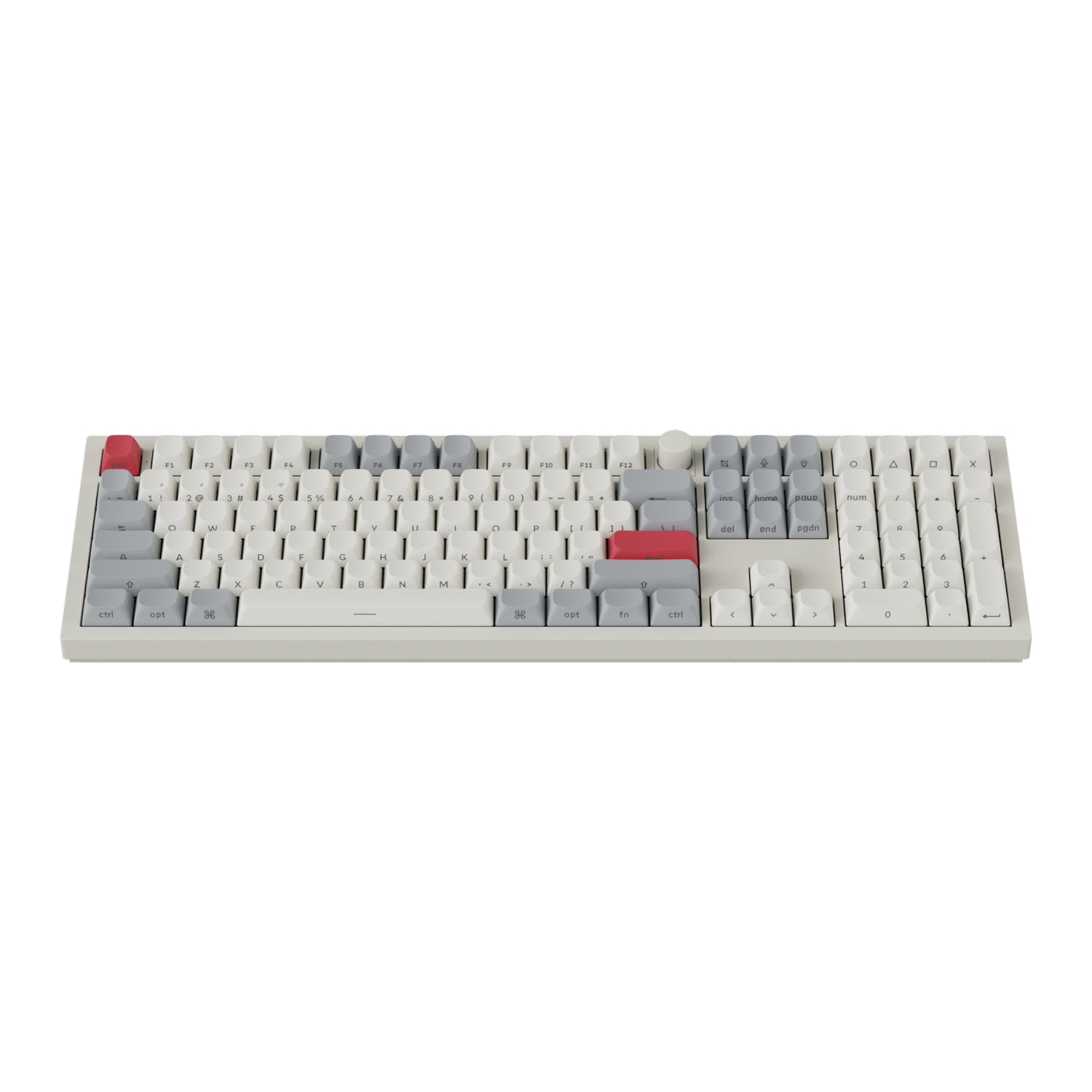 Keychron Q6 Max QMK/VIA Wireless Custom Mechanical Keyboard OSA Gateron Red Jupiter Switches - Shell White