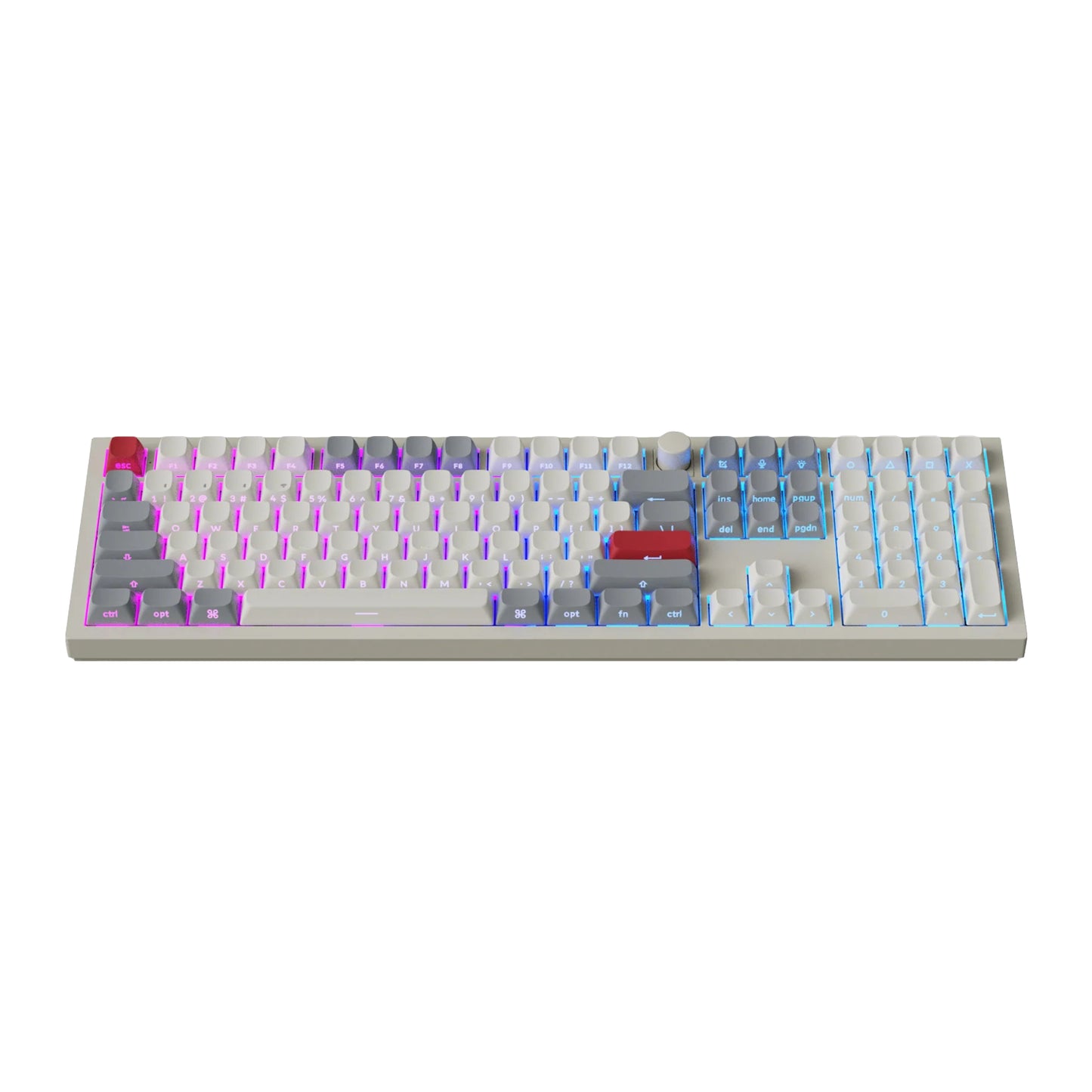 Keychron Q6 Max QMK/VIA Wireless Custom Mechanical Keyboard OSA Gateron Red Jupiter Switches - Shell White
