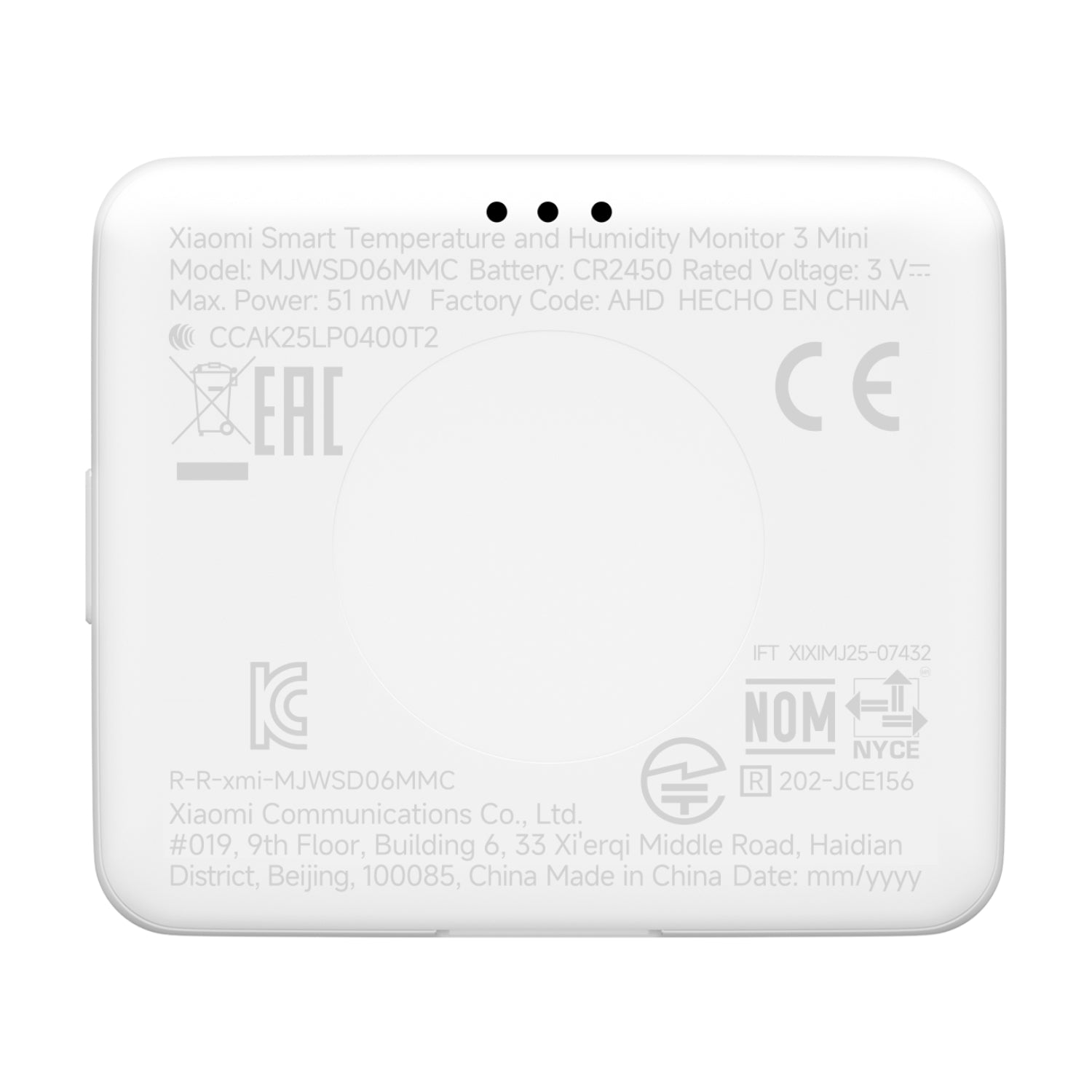 Xiaomi Smart Temperature and Humidity Monitor 3 Mini