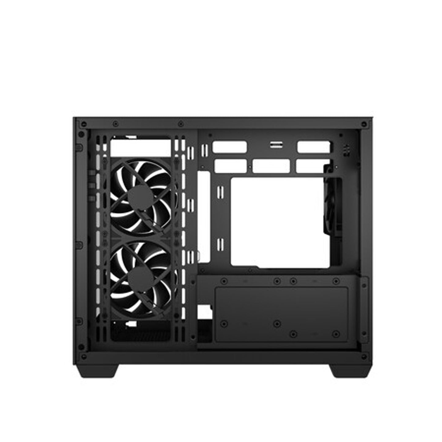Deepcool CG330 3F Panoramic Dual-Chamber Micro-ATX Gaming Chassis - Black