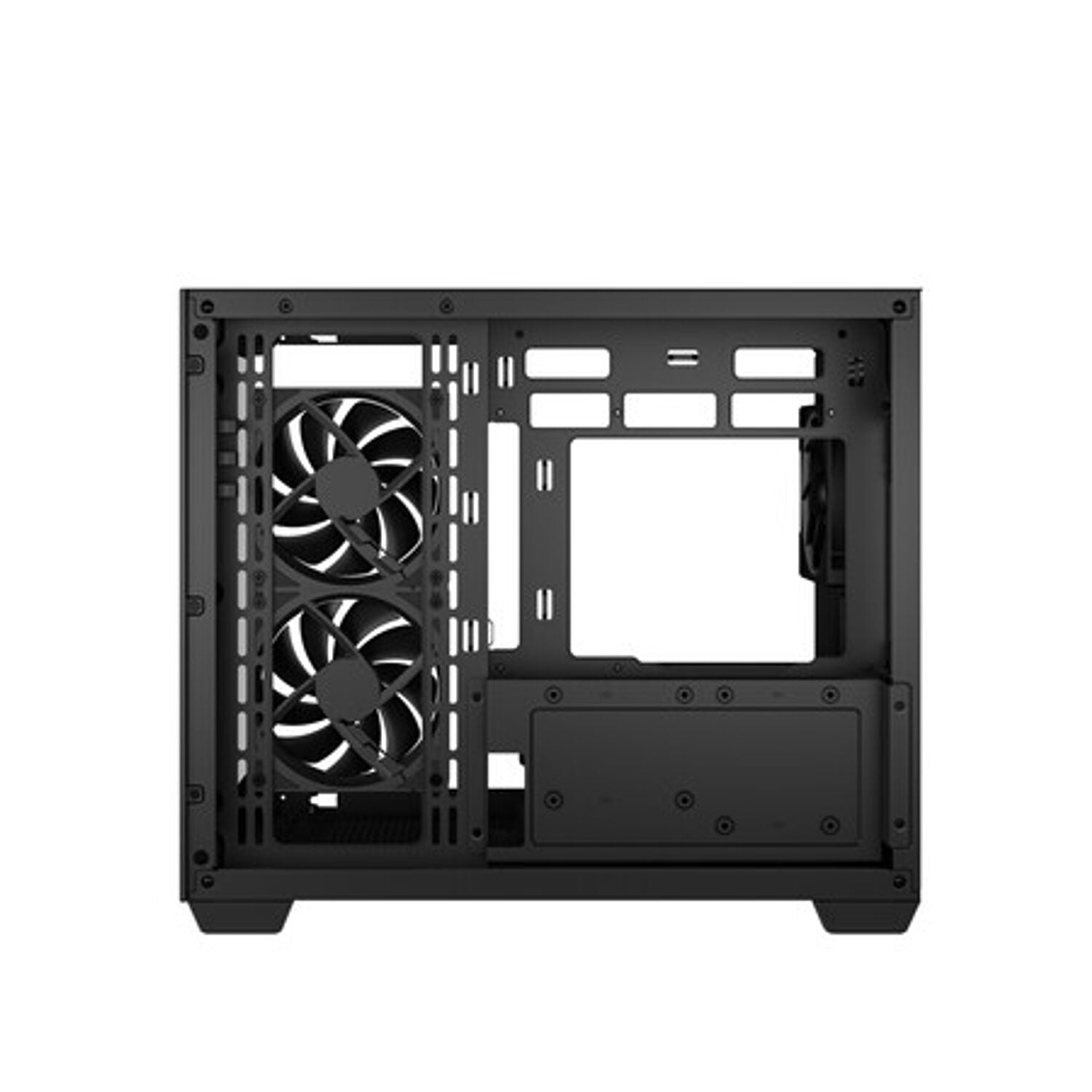 Deepcool CG330 3F Panoramic Dual-Chamber Micro-ATX Gaming Chassis - Black