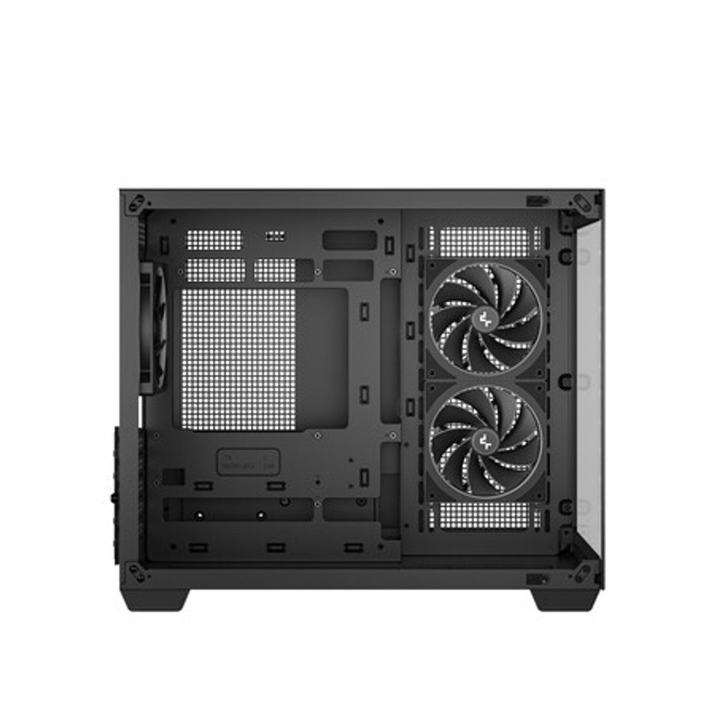 Deepcool CG330 3F Panoramic Dual-Chamber Micro-ATX Gaming Chassis - Black