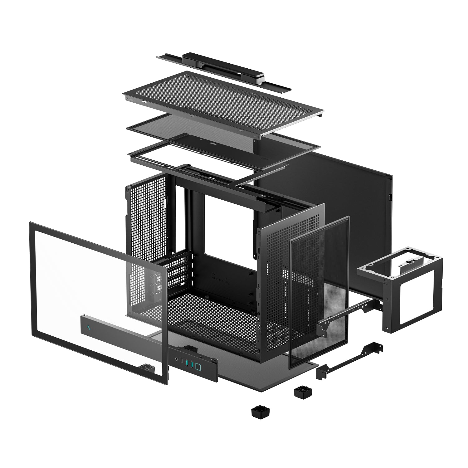 DeepCool CH160 PLUS Micro-ATX Chassis - Black