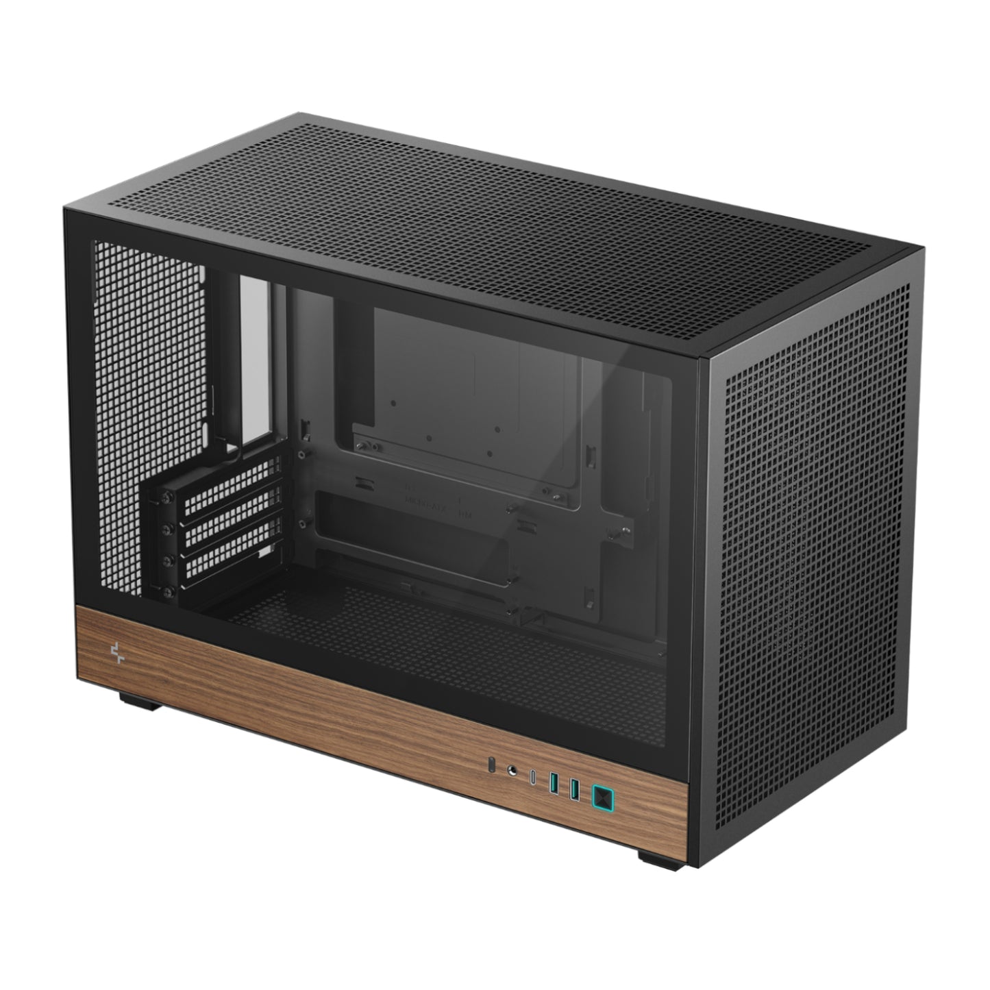 DeepCool CH260 Wood mATX Gaming Chassis - Black