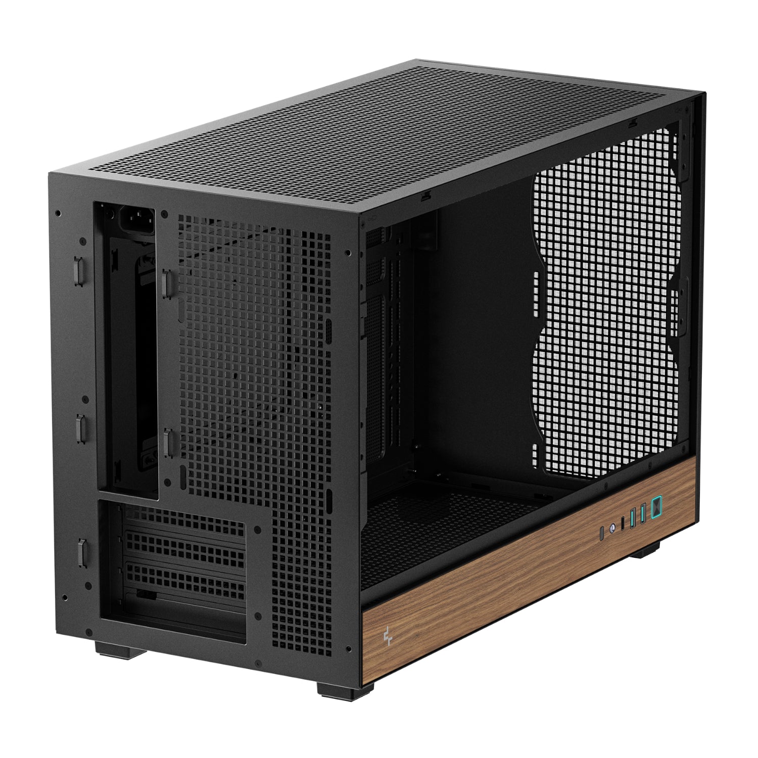 DeepCool CH260 Wood mATX Gaming Chassis - Black