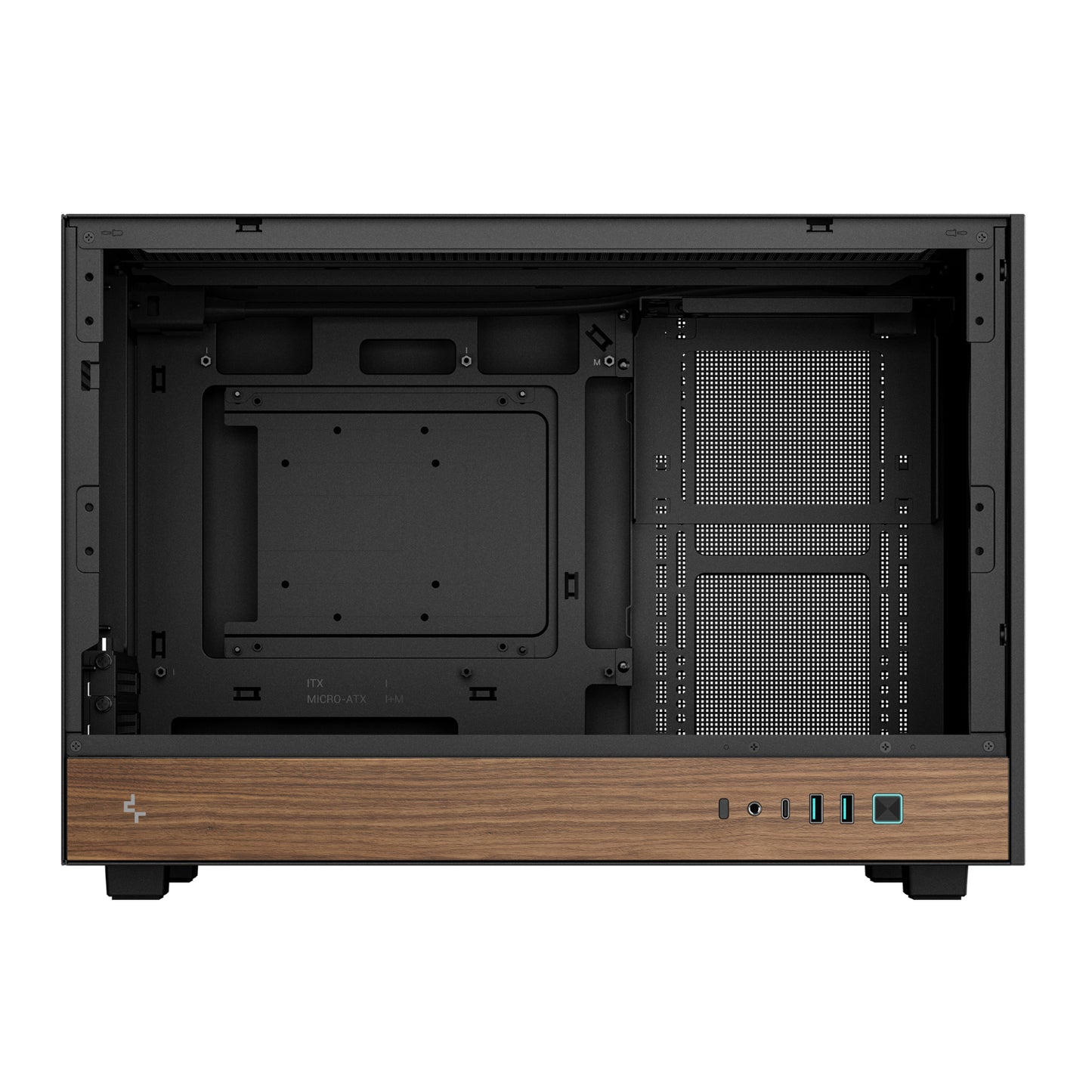 DeepCool CH260 Wood mATX Gaming Chassis - Black