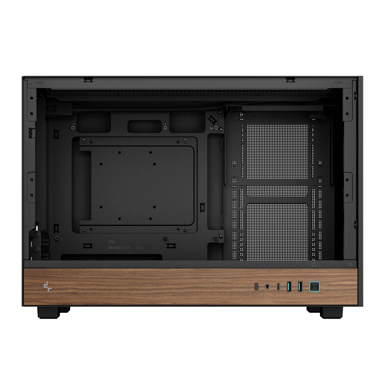 DeepCool CH260 Wood mATX Gaming Chassis - Black