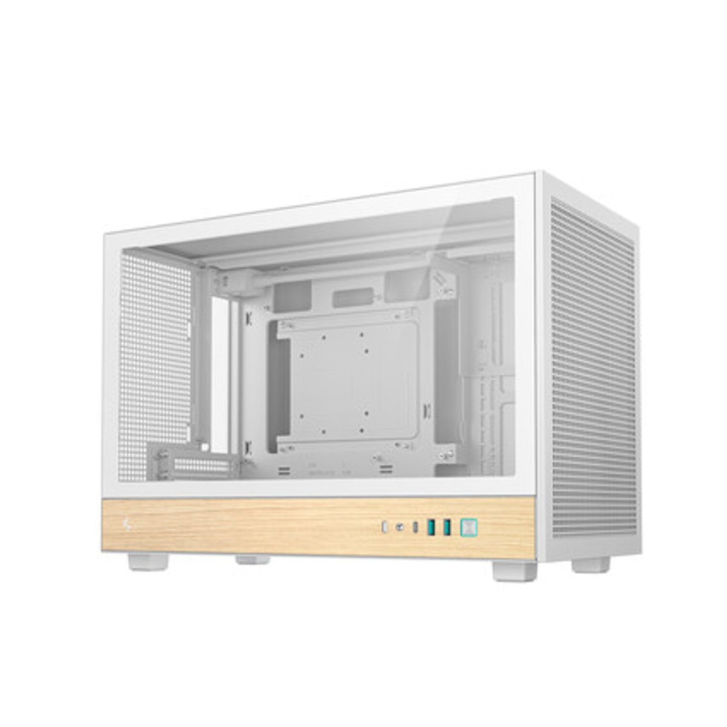 DeepCool CH260 Wood mATX Gaming Chassis White
