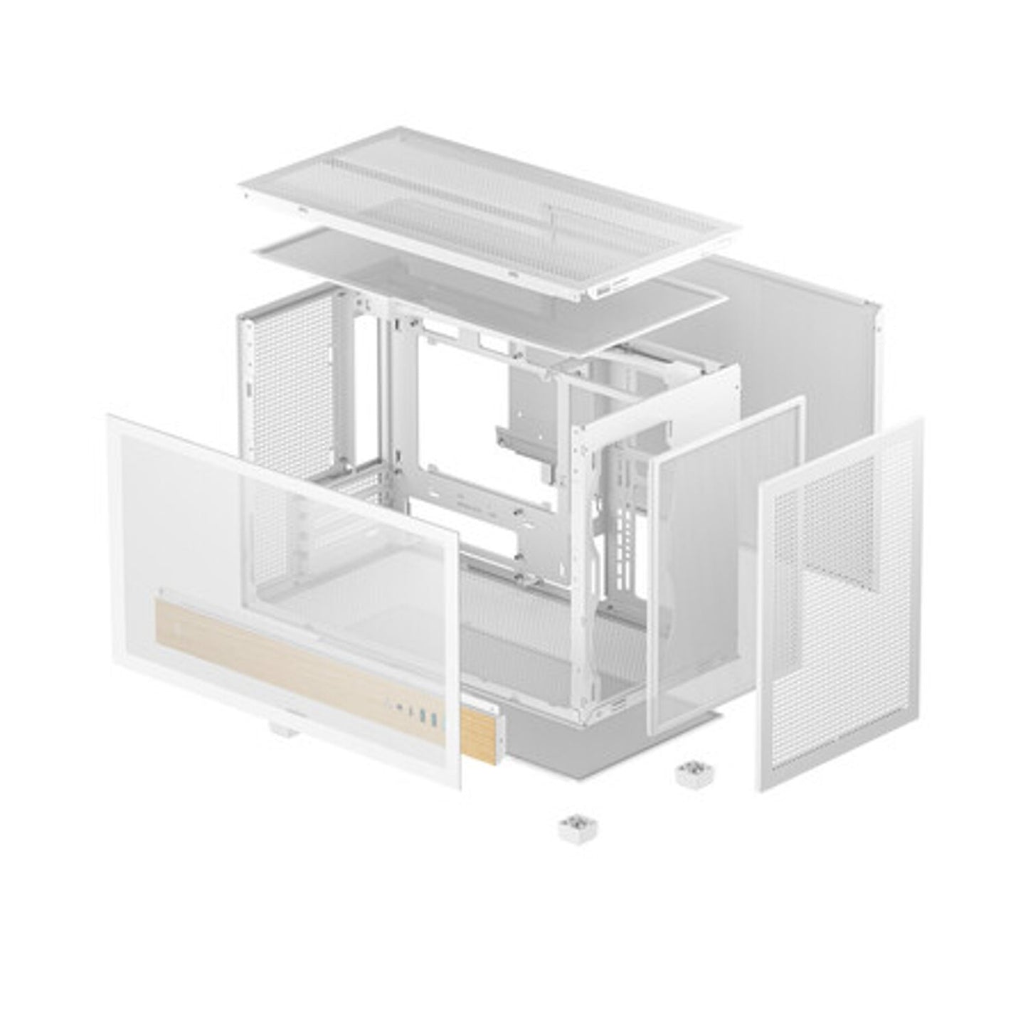 DeepCool CH260 Wood mATX Gaming Chassis White