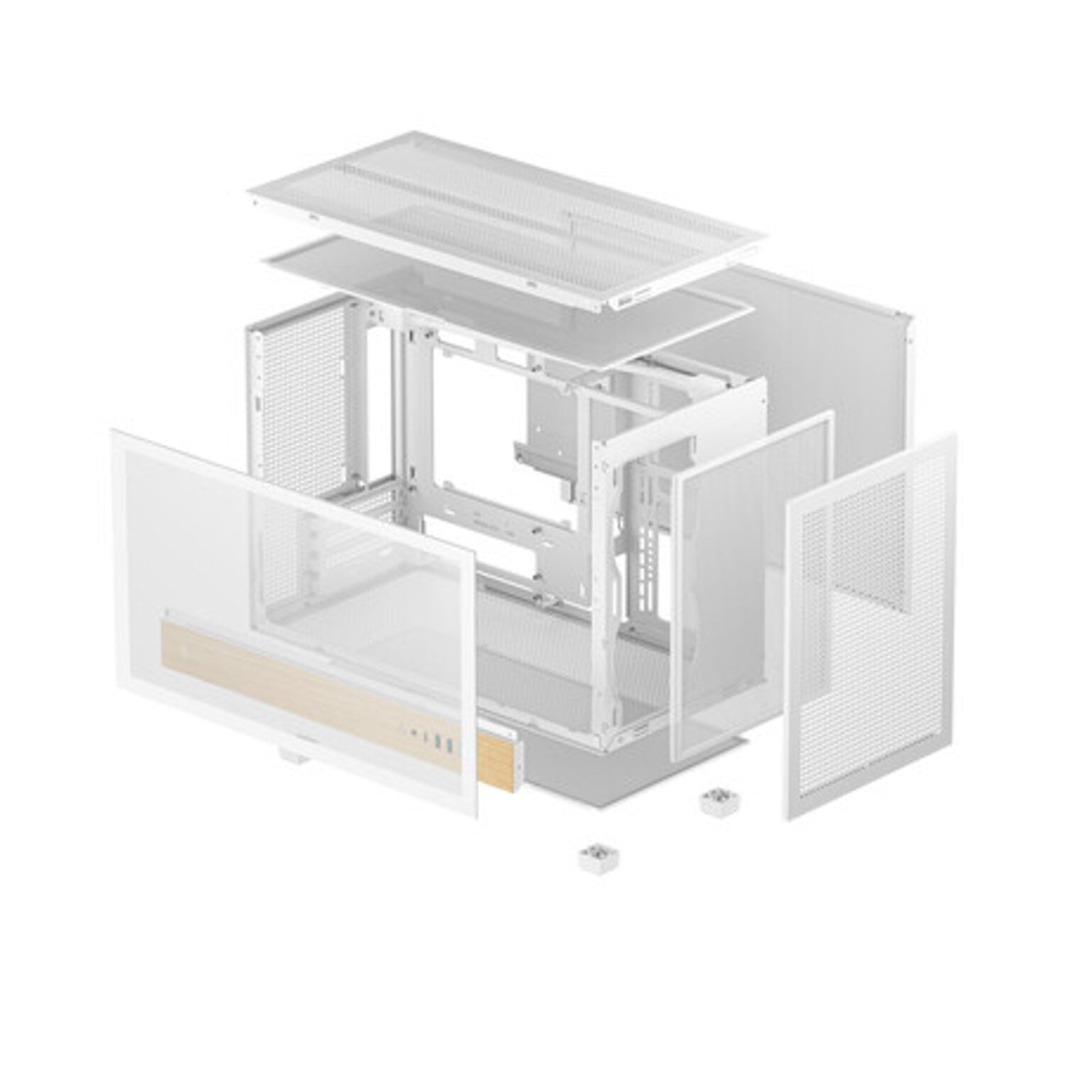 DeepCool CH260 Wood mATX Gaming Chassis White