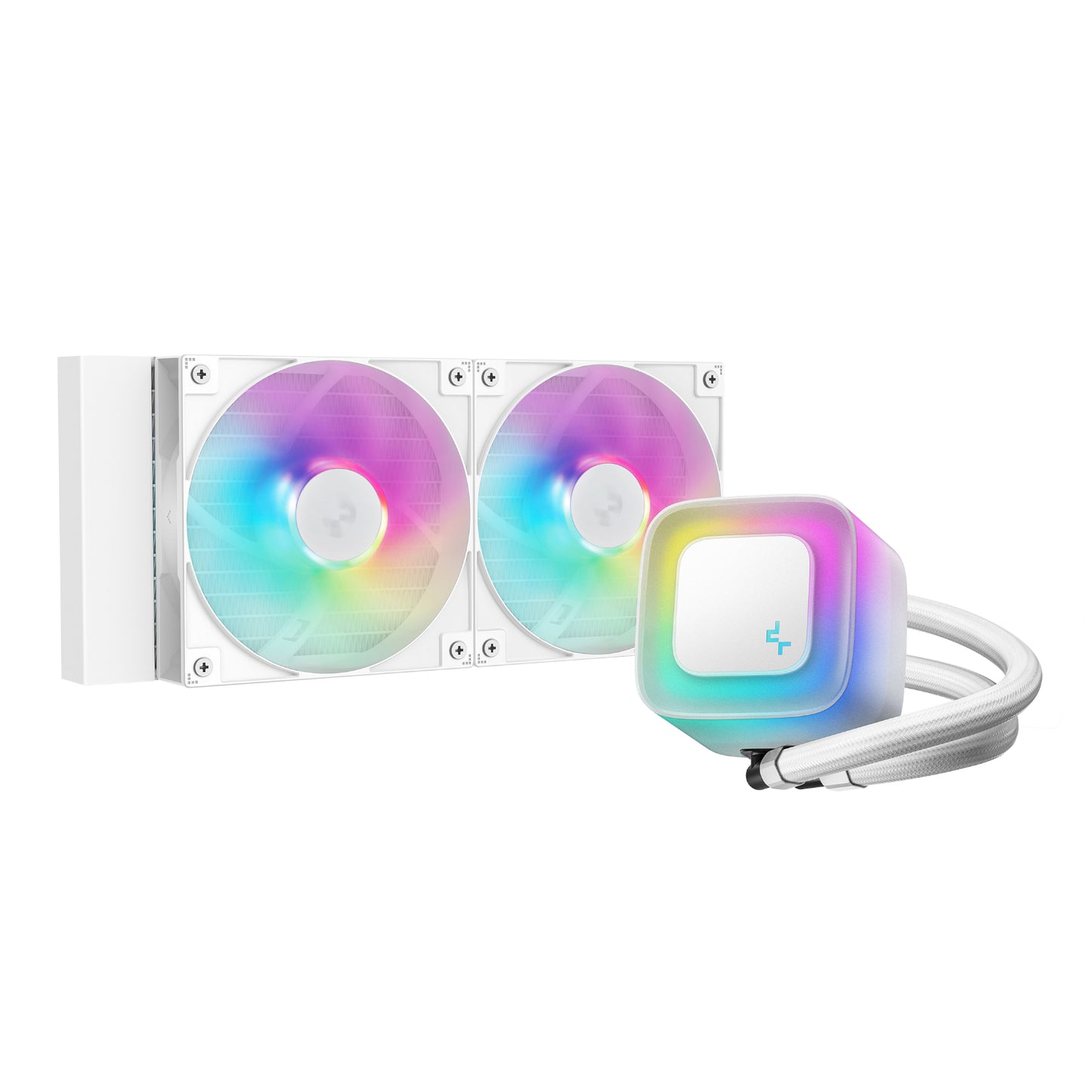 DeepCool LE240 V2 240mm ARGB AIO CPU Liquid Cooler - White