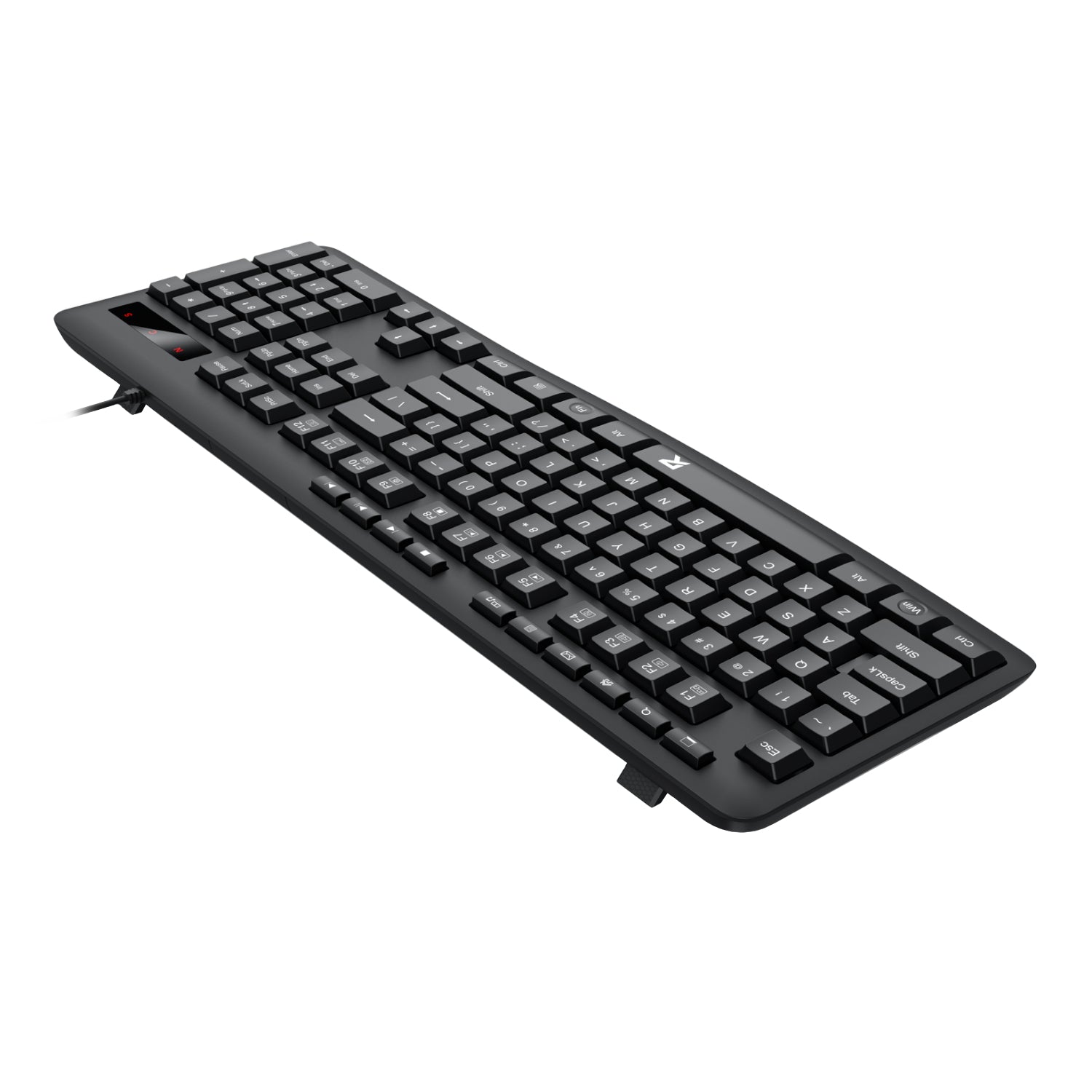 Redragon BK-7366 Full-size Ergonomic Wired Membrane Office Keyboard - Black