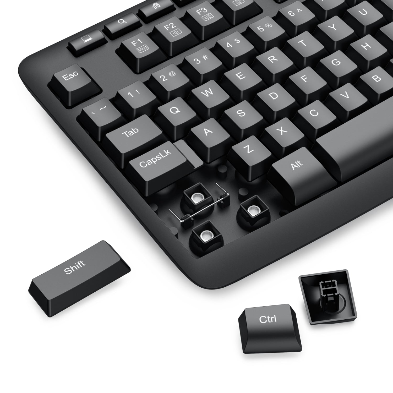 Redragon BK-7366 Full-size Ergonomic Wired Membrane Office Keyboard - Black