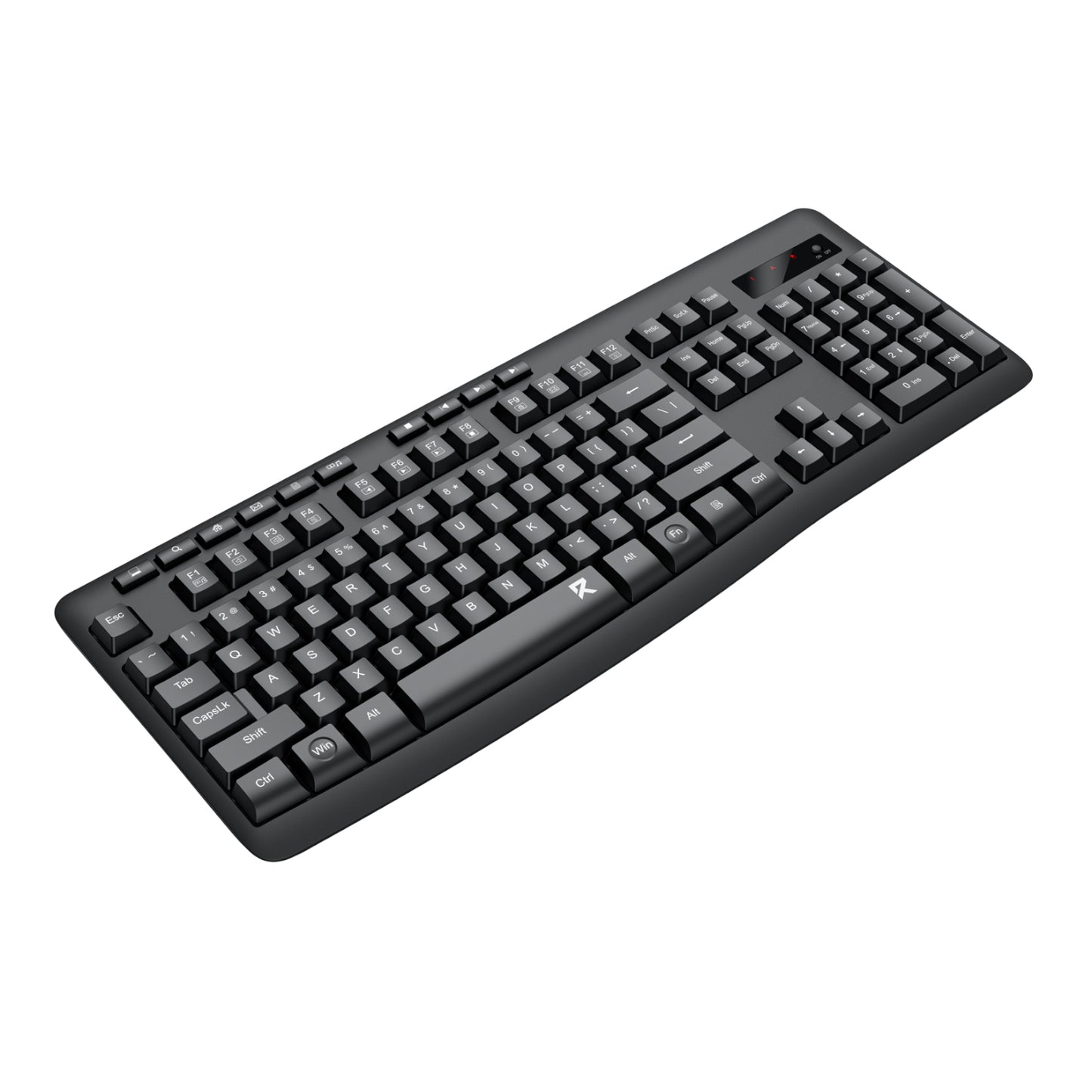 Redragon BK-7367 Full-size Ergonomic Wireless Membrane Office Keyboard - Black