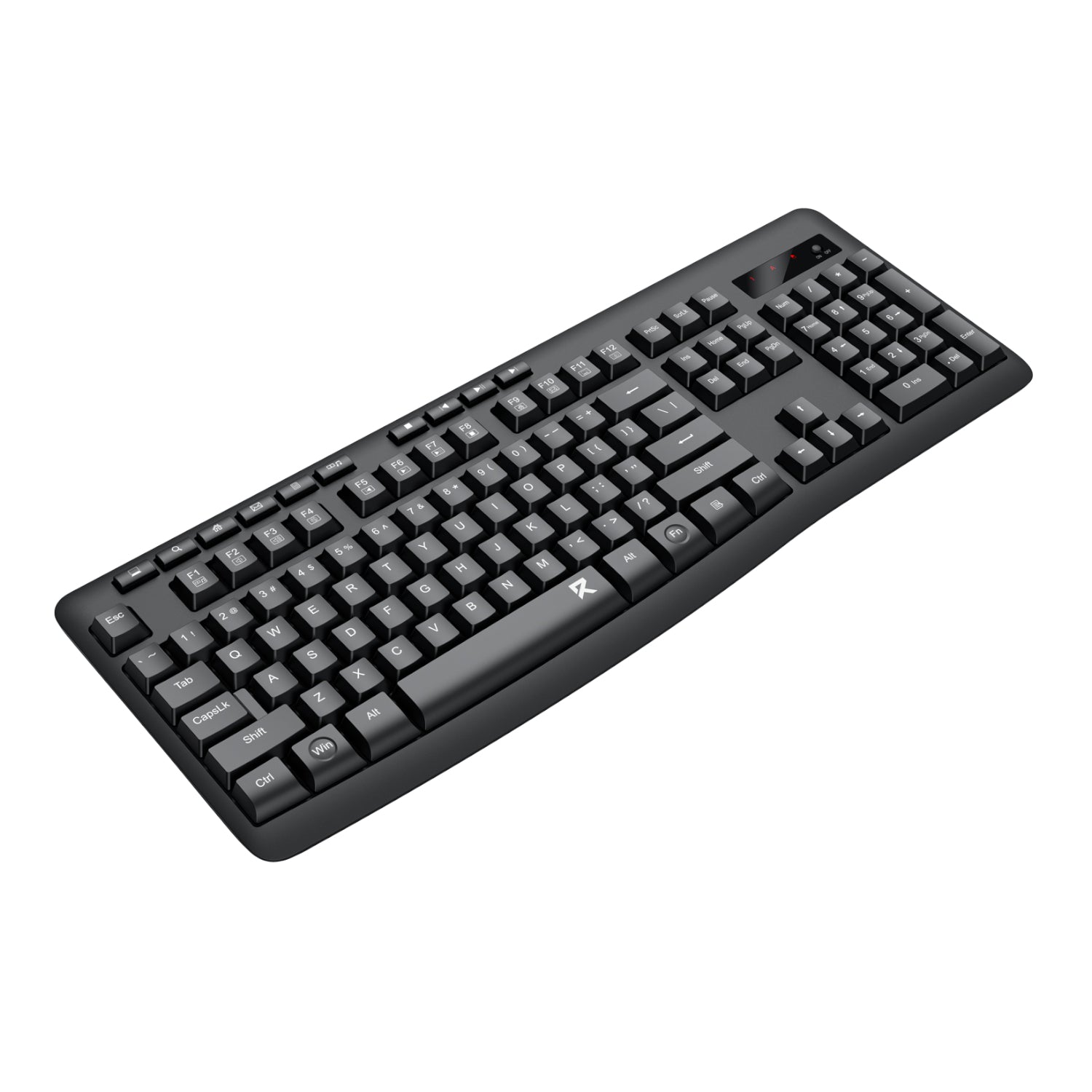 Redragon BK-7367 Full-size Ergonomic Wireless Membrane Office Keyboard - Black