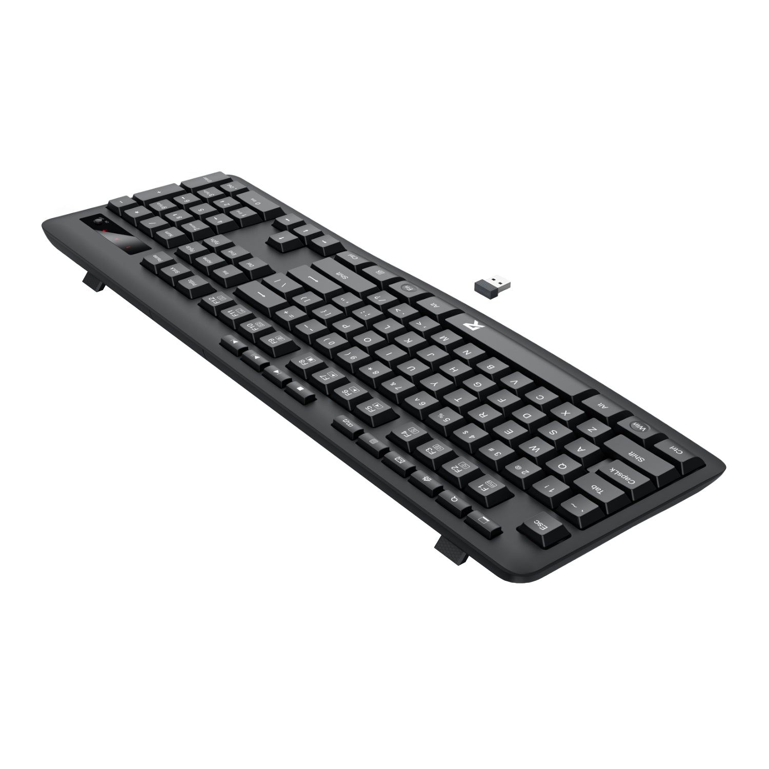 Redragon BK-7367 Full-size Ergonomic Wireless Membrane Office Keyboard - Black