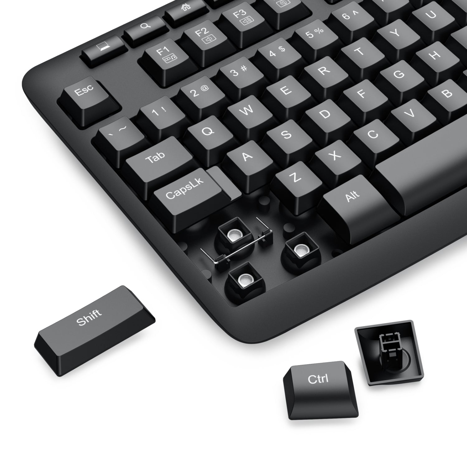 Redragon BK-7367 Full-size Ergonomic Wireless Membrane Office Keyboard - Black