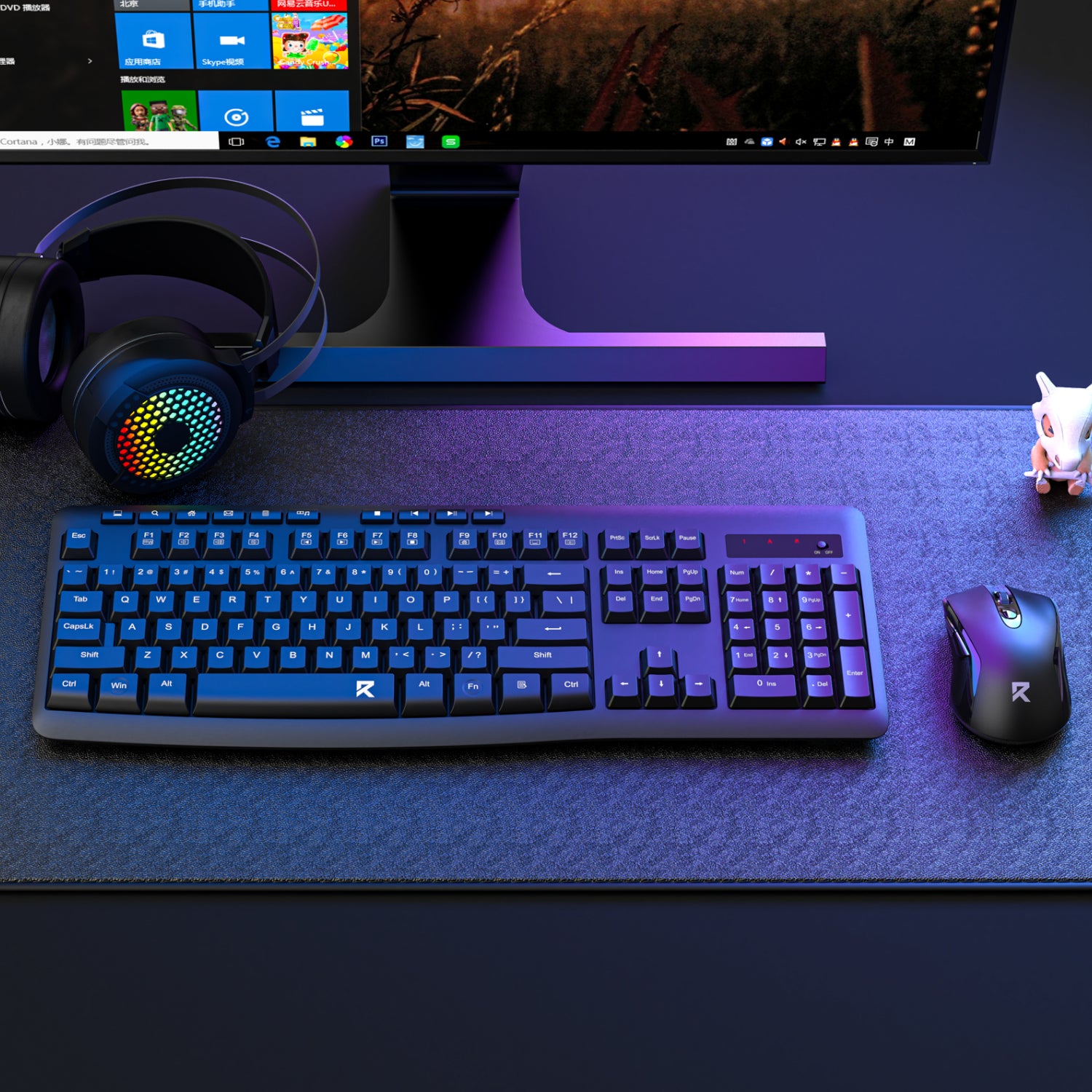 Redragon BS-7367-A Wireless Keyboard and Mouse Combo - Black