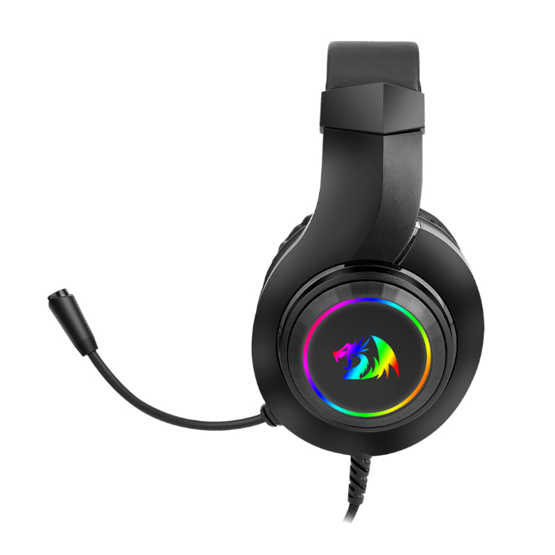 REDRAGON Over-Ear HYLAS Aux (Mic and Headset)|USB (Power Only)
RGB Gaming Headset - Black