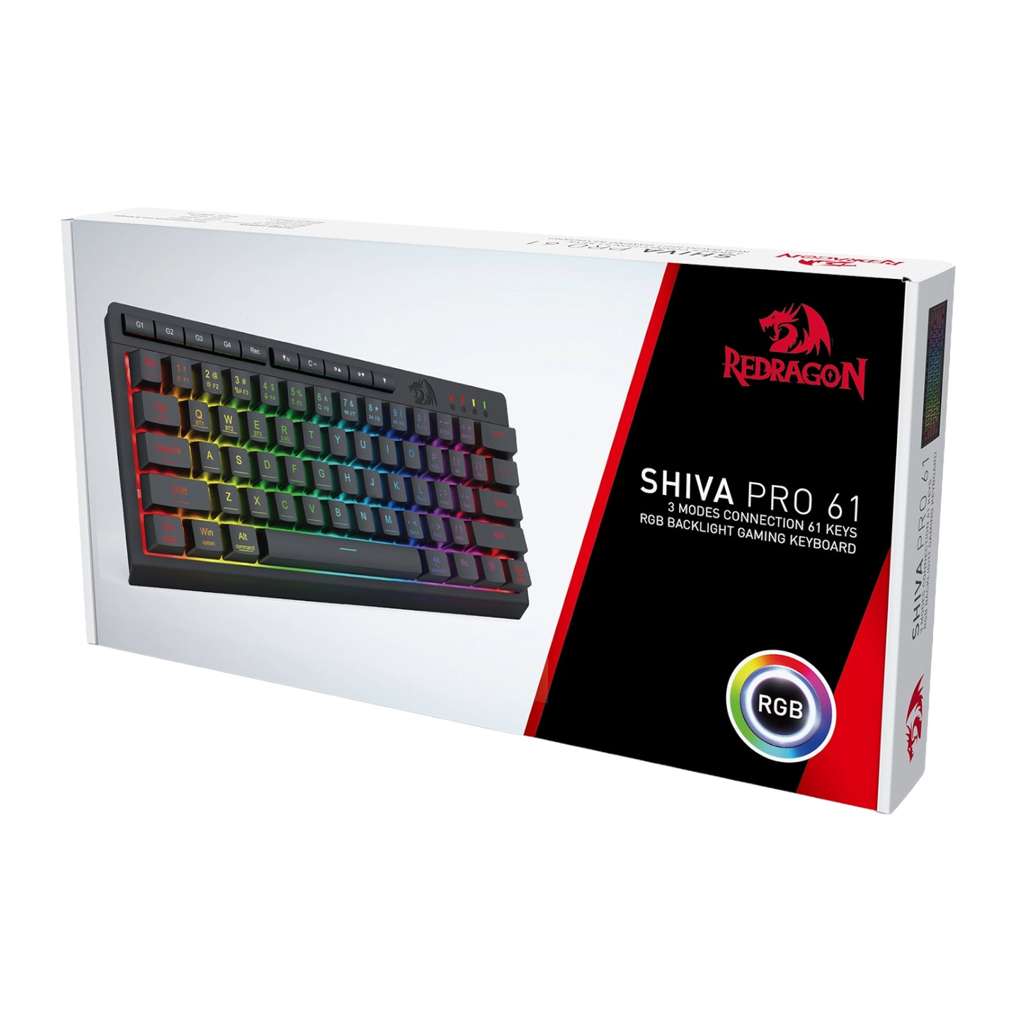 Redragon SHIVA K522 PRO RGB Wireless Gaming Keyboard- Black