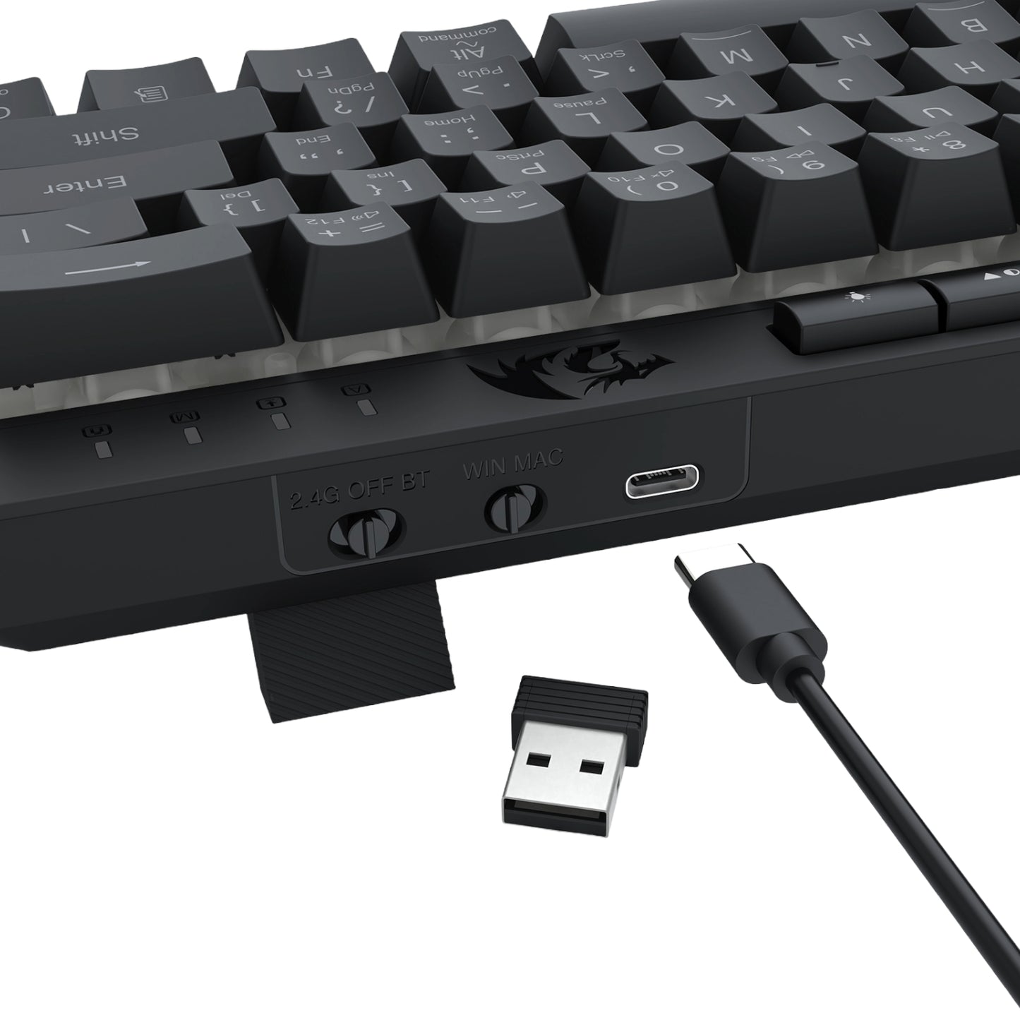 Redragon SHIVA K522 PRO RGB Wireless Gaming Keyboard- Black