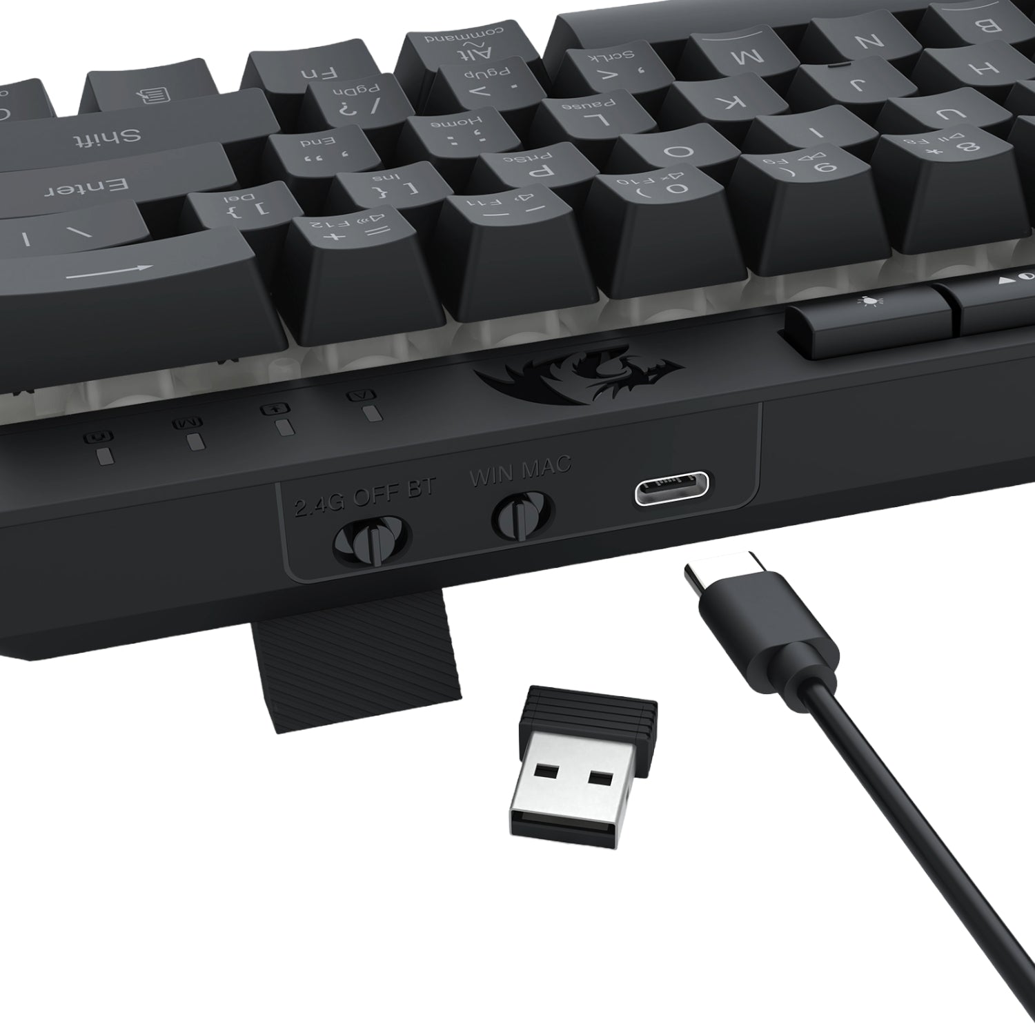 Redragon SHIVA K522 PRO RGB Wireless Gaming Keyboard- Black