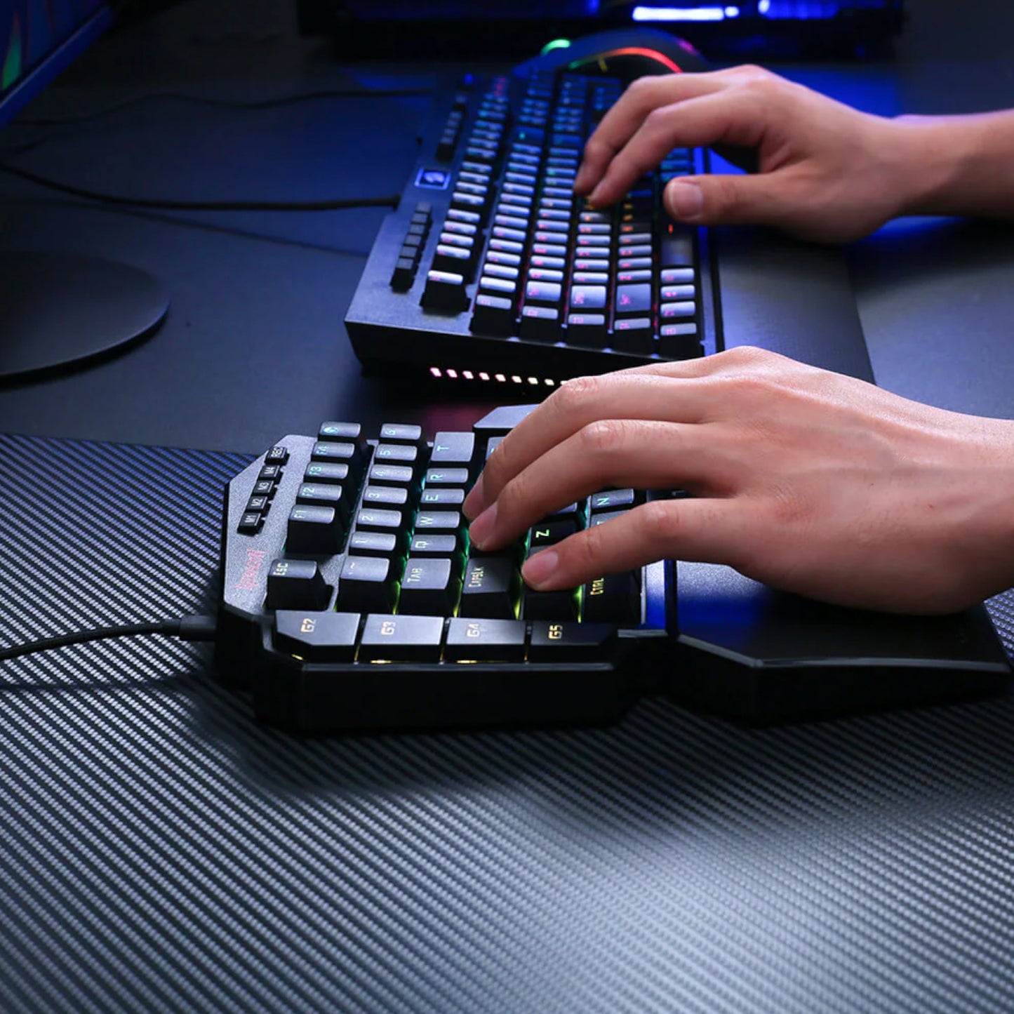Redragon K585 DITI ELITE PRO RGB 40% Wireless Mechanical Gaming Keyboard - Blue Switches