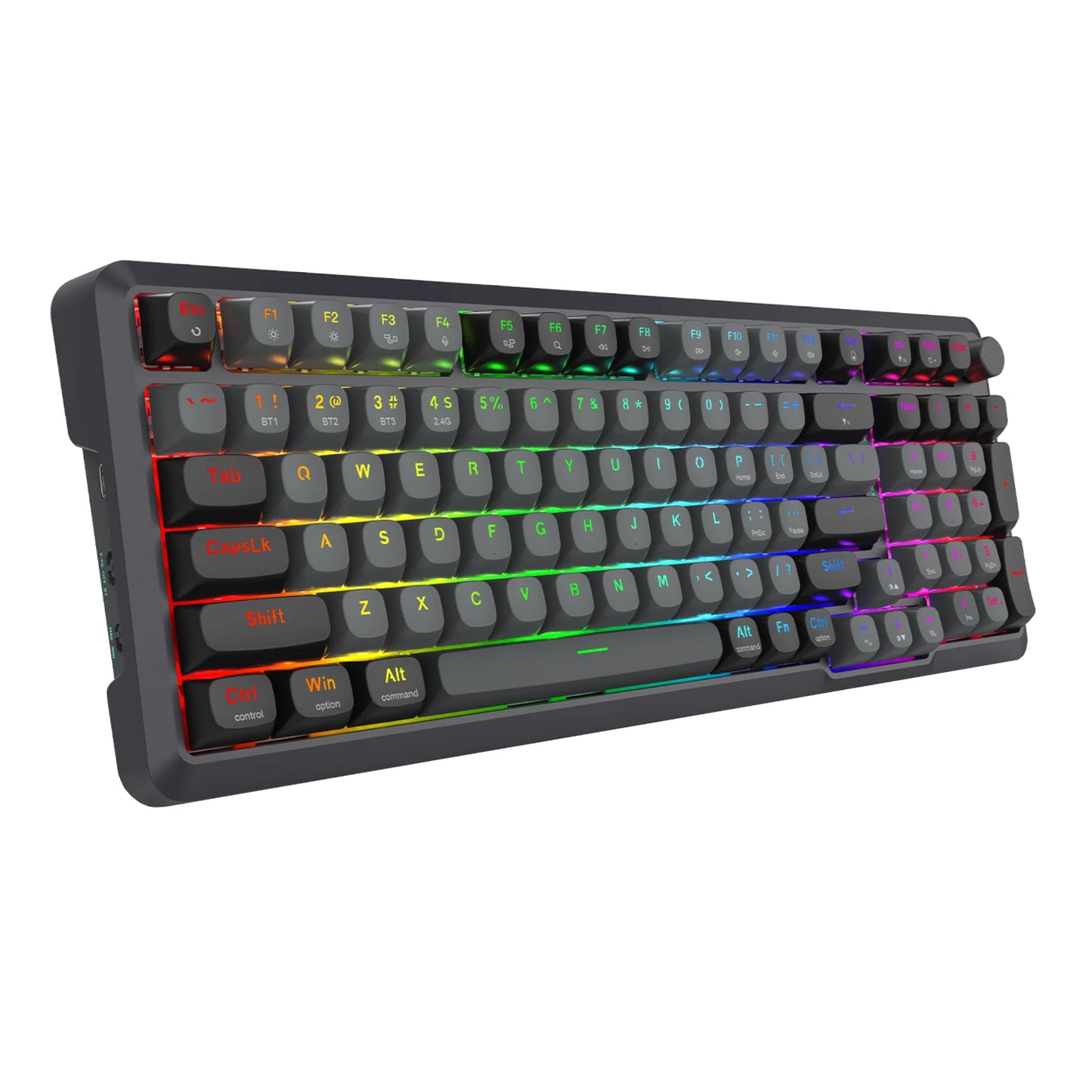 Redragon BRAGI PRO K688 98+1 Gasket Wireless Mechanical Keyboard (Triple Mode, RGB, Hot-Swappable, Cream Linear Switches)