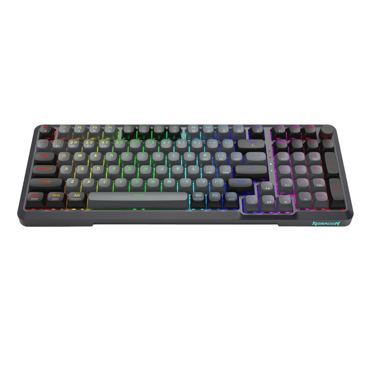 Redragon BRAGI PRO K688 98+1 Gasket Wireless Mechanical Keyboard (Triple Mode, RGB, Hot-Swappable, Cream Linear Switches)