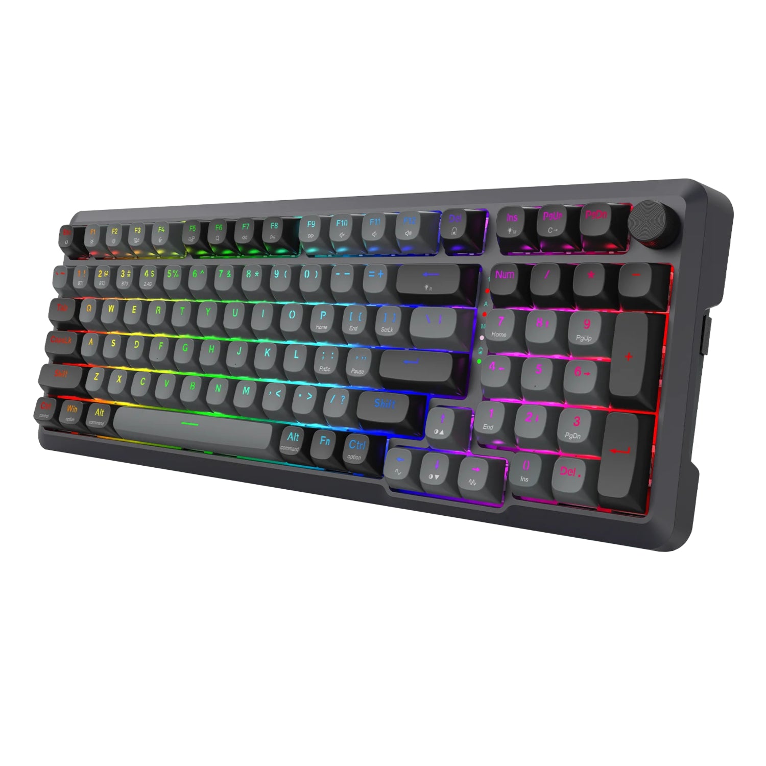 Redragon BRAGI PRO K688 98+1 Gasket Wireless Mechanical Keyboard (Triple Mode, RGB, Hot-Swappable, Cream Linear Switches)