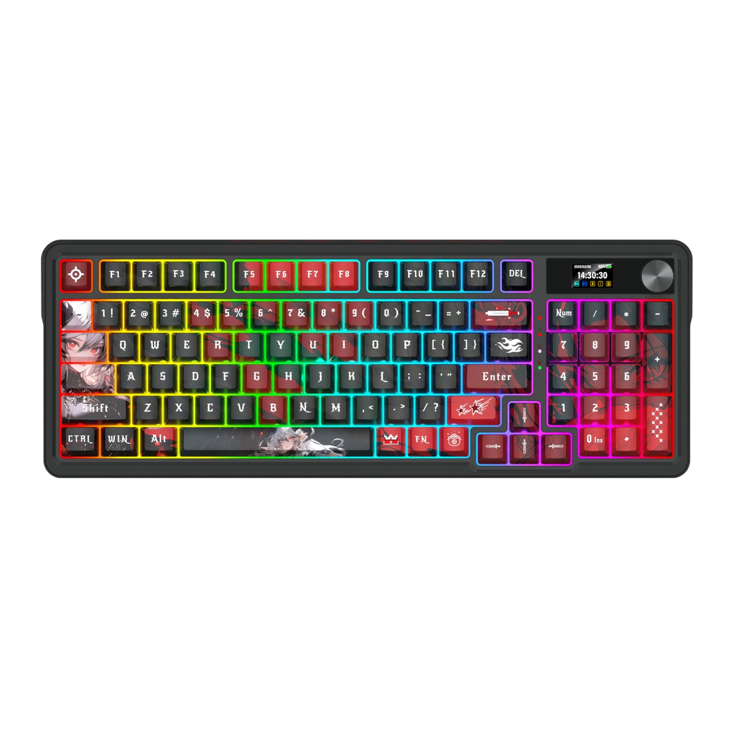 Redragon K719AK ARTEMIS PRO RGB Wireless LCD Mechanical Gaming Keyboard (Anime Edition)