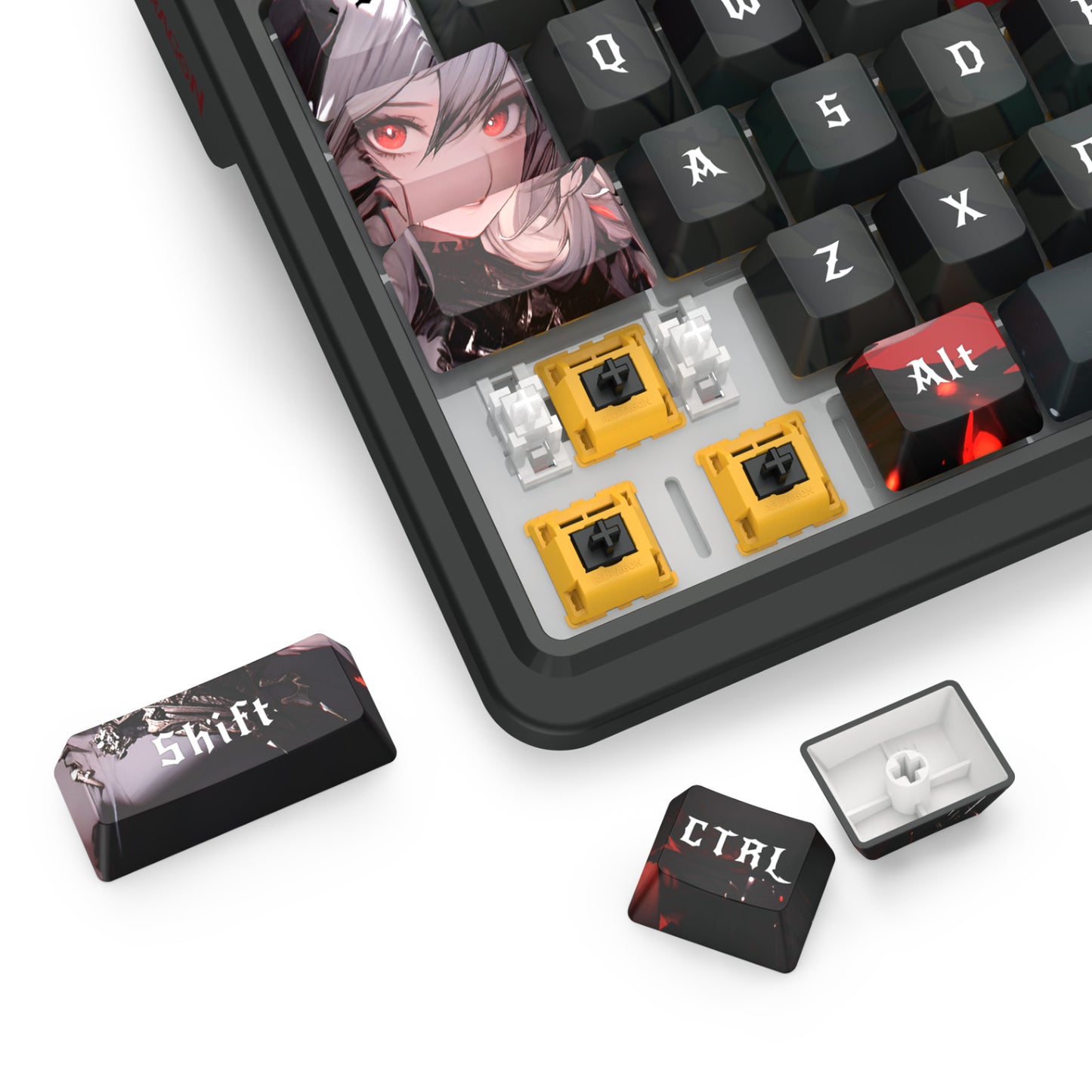 Redragon K719AK ARTEMIS PRO RGB Wireless LCD Mechanical Gaming Keyboard (Anime Edition)