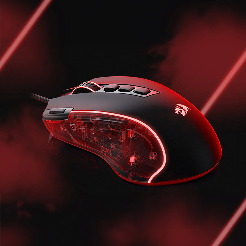 REDRAGON PREDATOR 4000DPI RGB Ergo Gaming Mouse - Black
