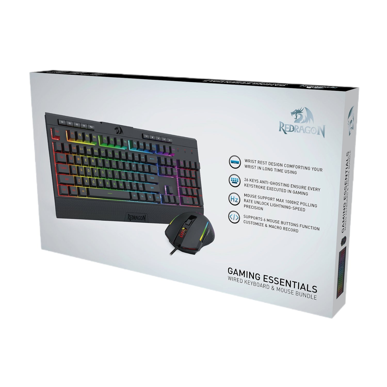 Redragon S151 Gaming Keyboard and Mouse Combo-Black