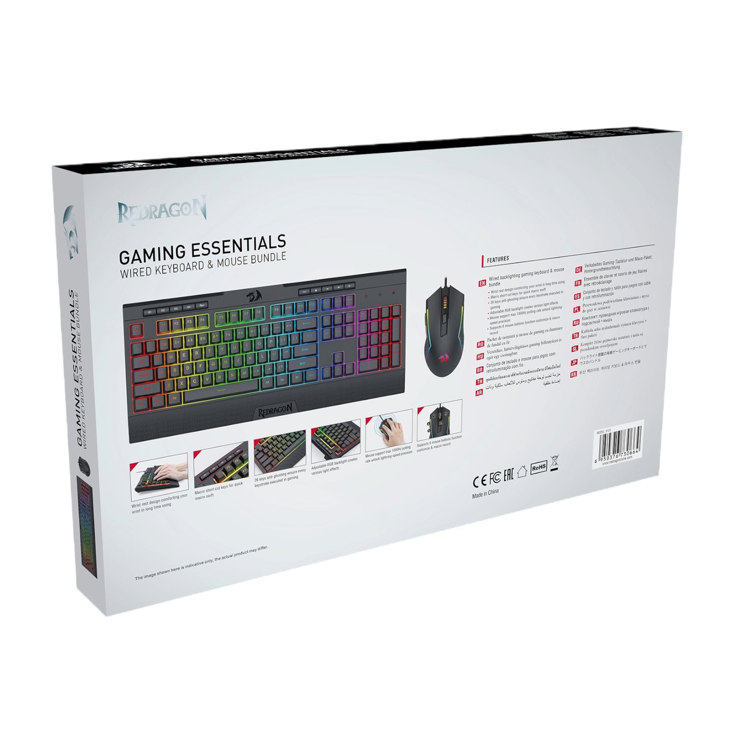Redragon S151 Gaming Keyboard and Mouse Combo-Black