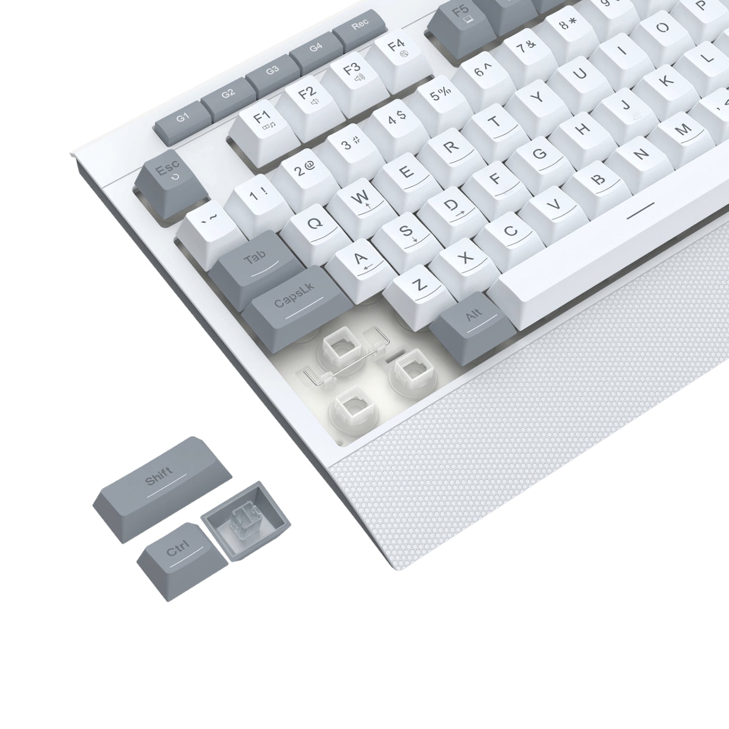 Redragon S151 Wired RGB Gaming Keyboard and Mouse Combo - White and Grey