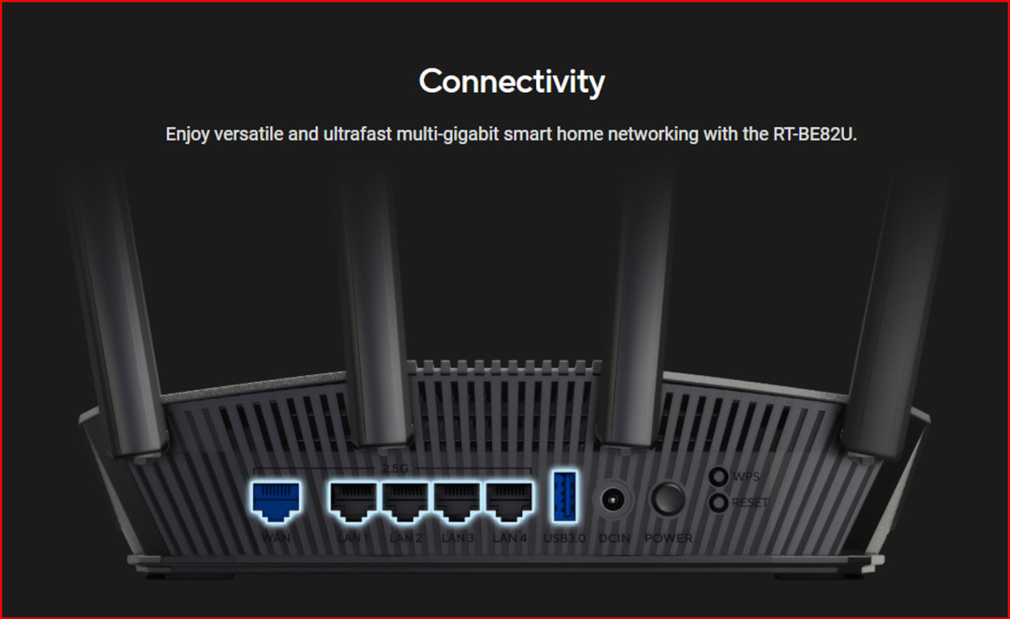 ASUS RT-BE82U Wi-Fi 7 Dual-Band 2.5GbE Router - Black