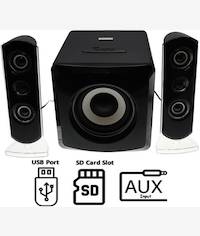 AudioMate 2 Channel and Subwoofer Stereo Speaker System