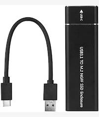 UniQue M.2 NVME NGFF To USB C SSD Enclosure