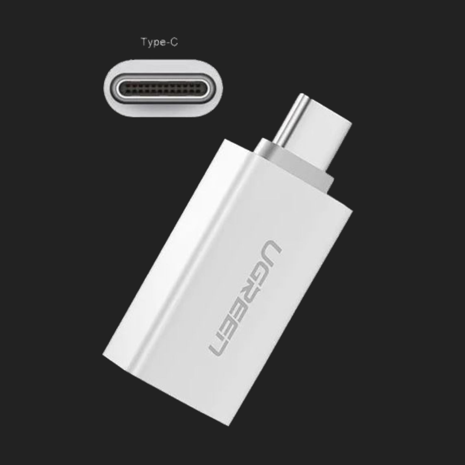 UGREEN US173 USB-A to USB Type-C Adapter - White