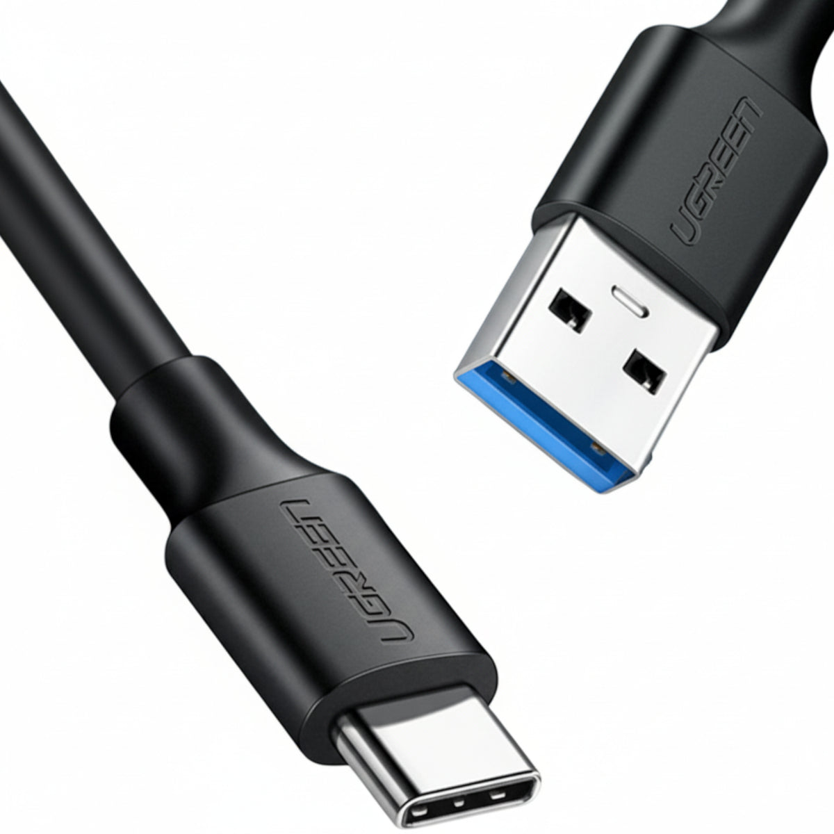 UGREEN Type-C to USB 3.0 Cable 2m – Fast Charging 3A, 5Gbps Sync – Black