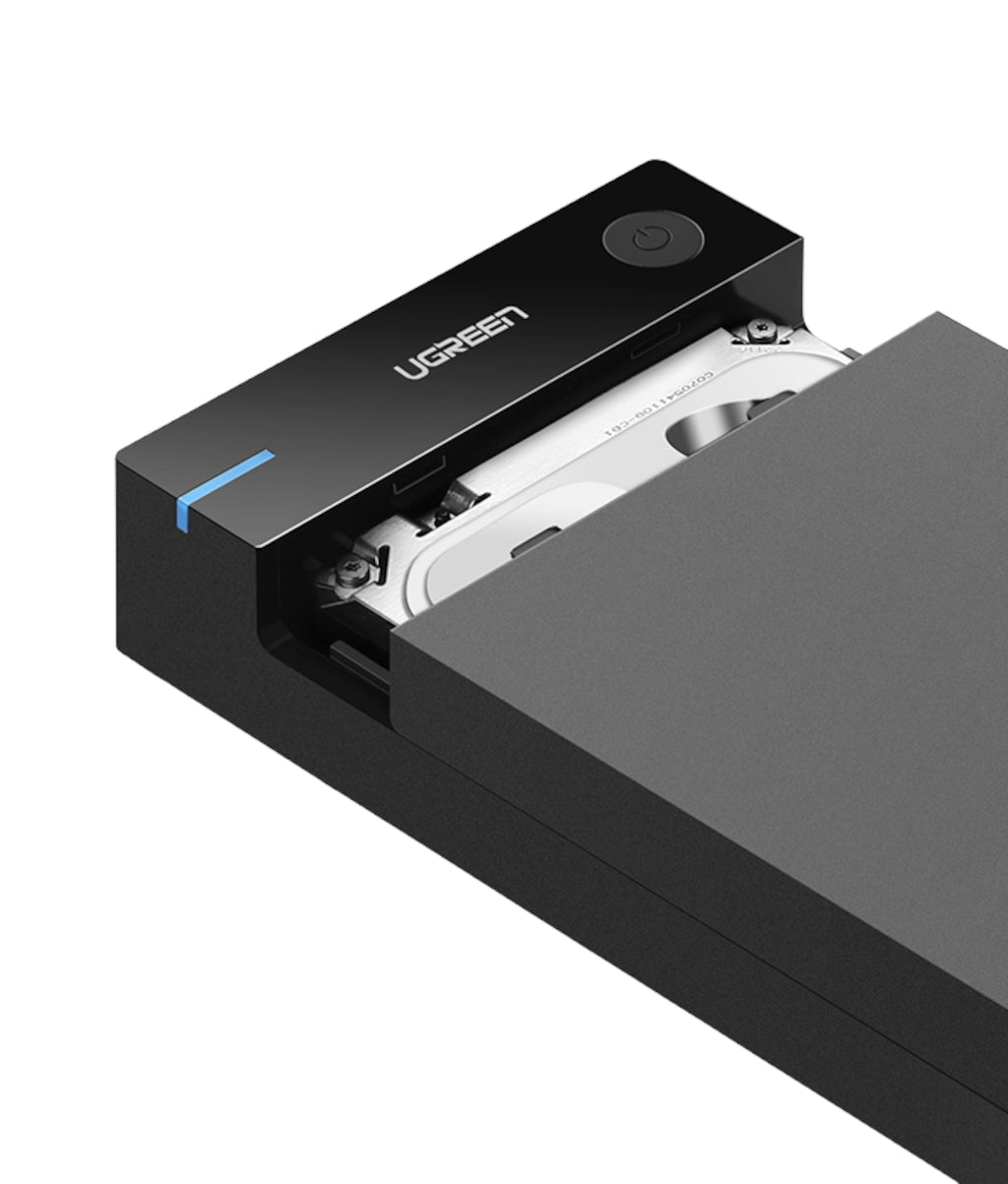 UGREEN 3.5" SATA Hard Drive USB 3.0 Enclosure 5Gbps – Black