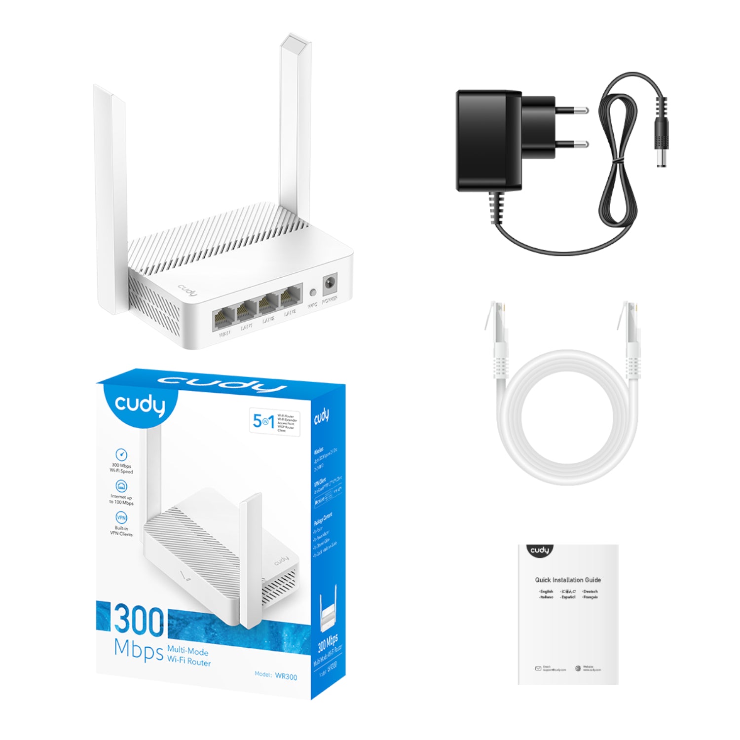 Cudy N300 2.4GHz Wi-Fi Router