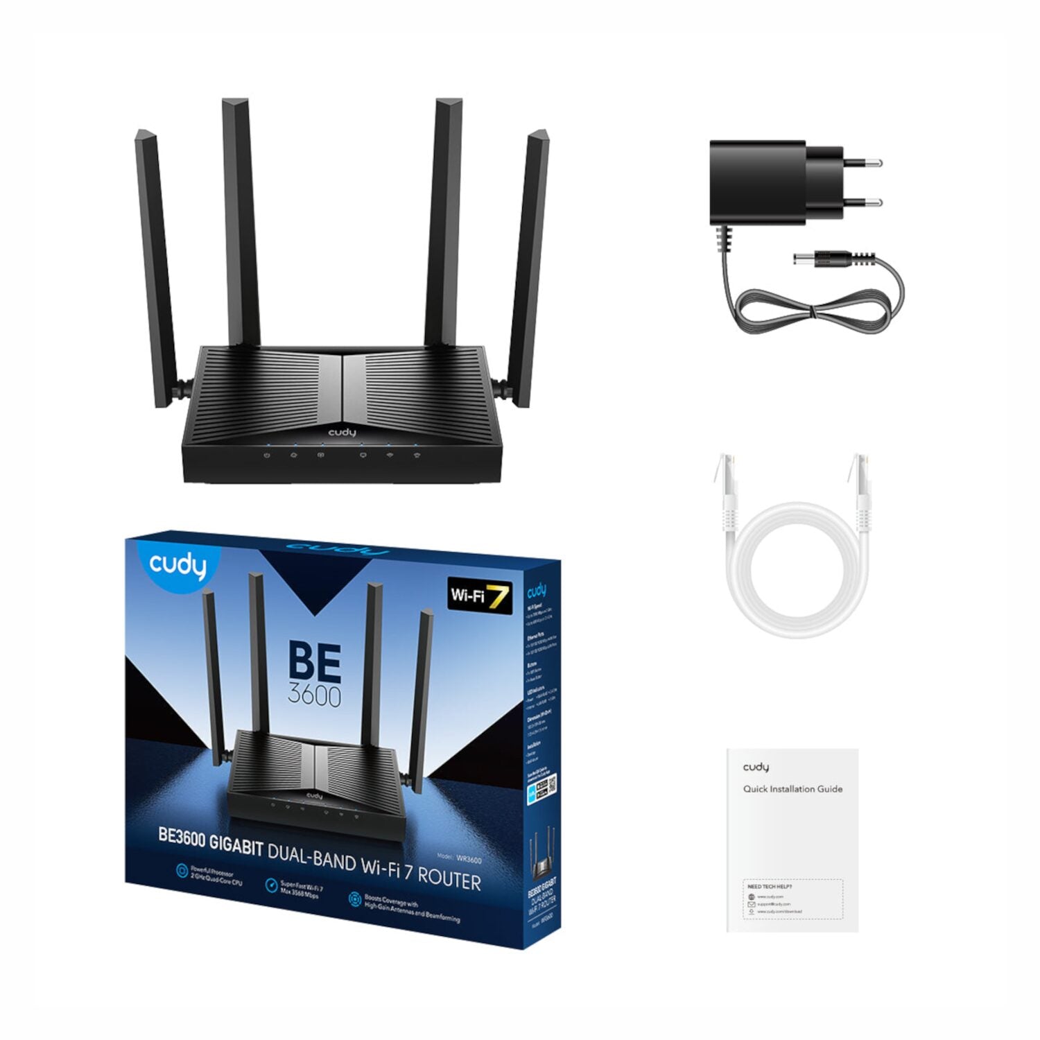 Cudy BE3600 Gigabit Wi-Fi 7 Router (WR3600)